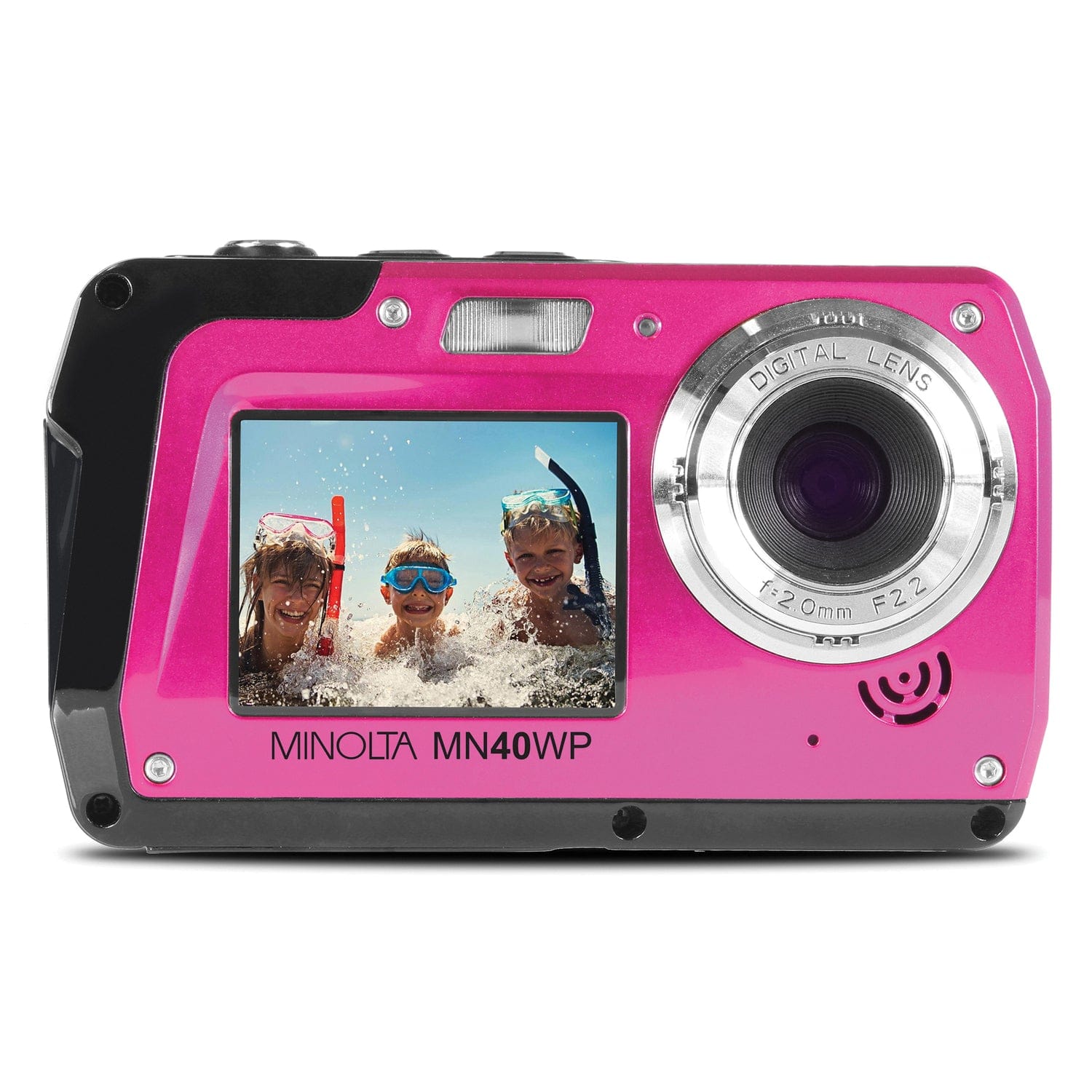 Minolta 48.0-Megapixel Waterproof Digital Camera, Pink