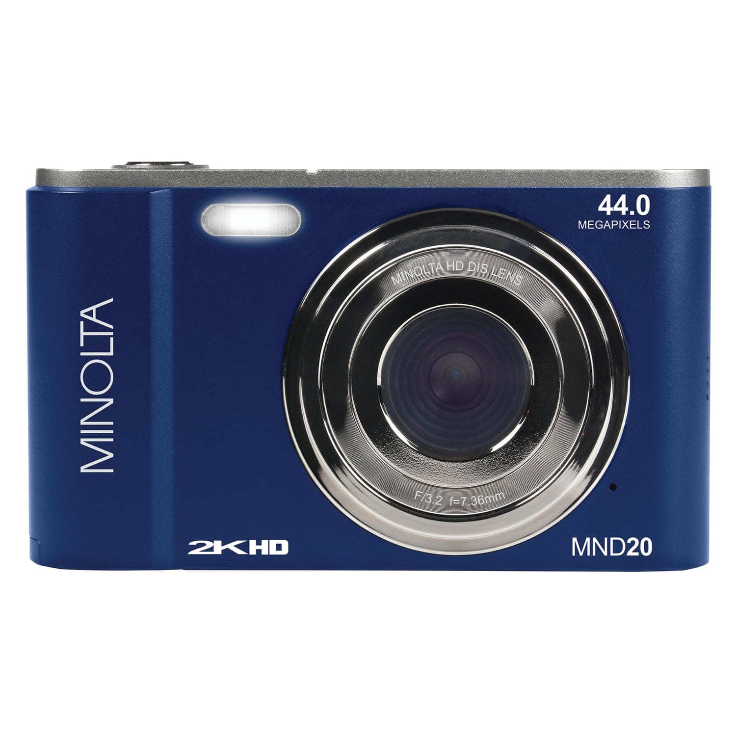 Minolta MND20 16x Digital Zoom 44 MP/2.7K Quad HD Digital Camera, Blue