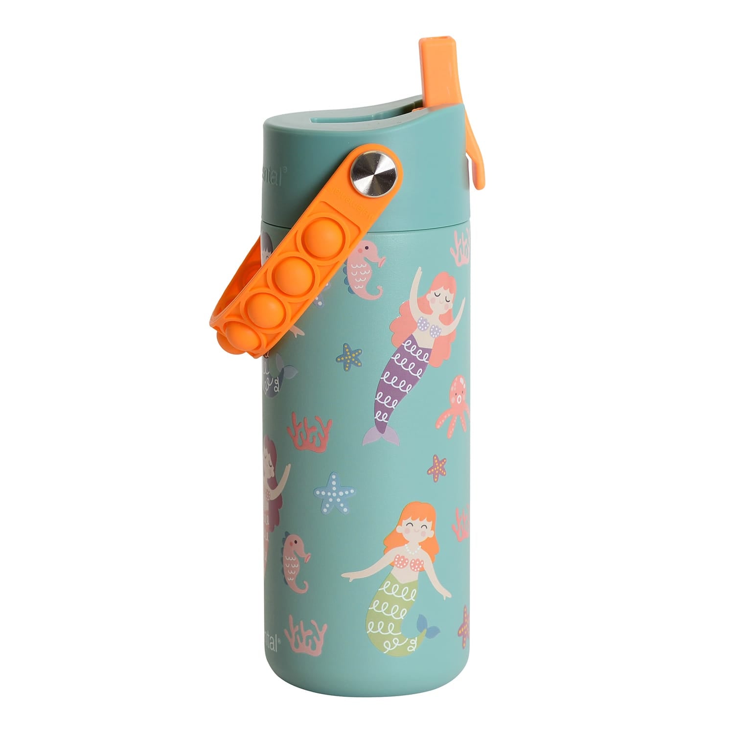 Elemental Core Pop Stainless Steel Water Bottle, 18 Oz., Mermaid Sisters