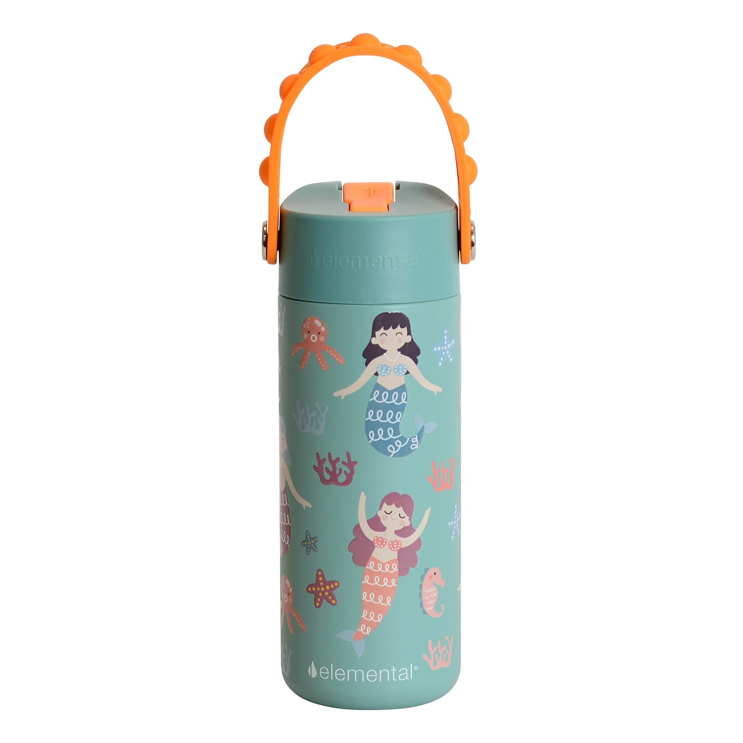 Elemental Core Pop Stainless Steel Water Bottle, 18 Oz., Mermaid Sisters