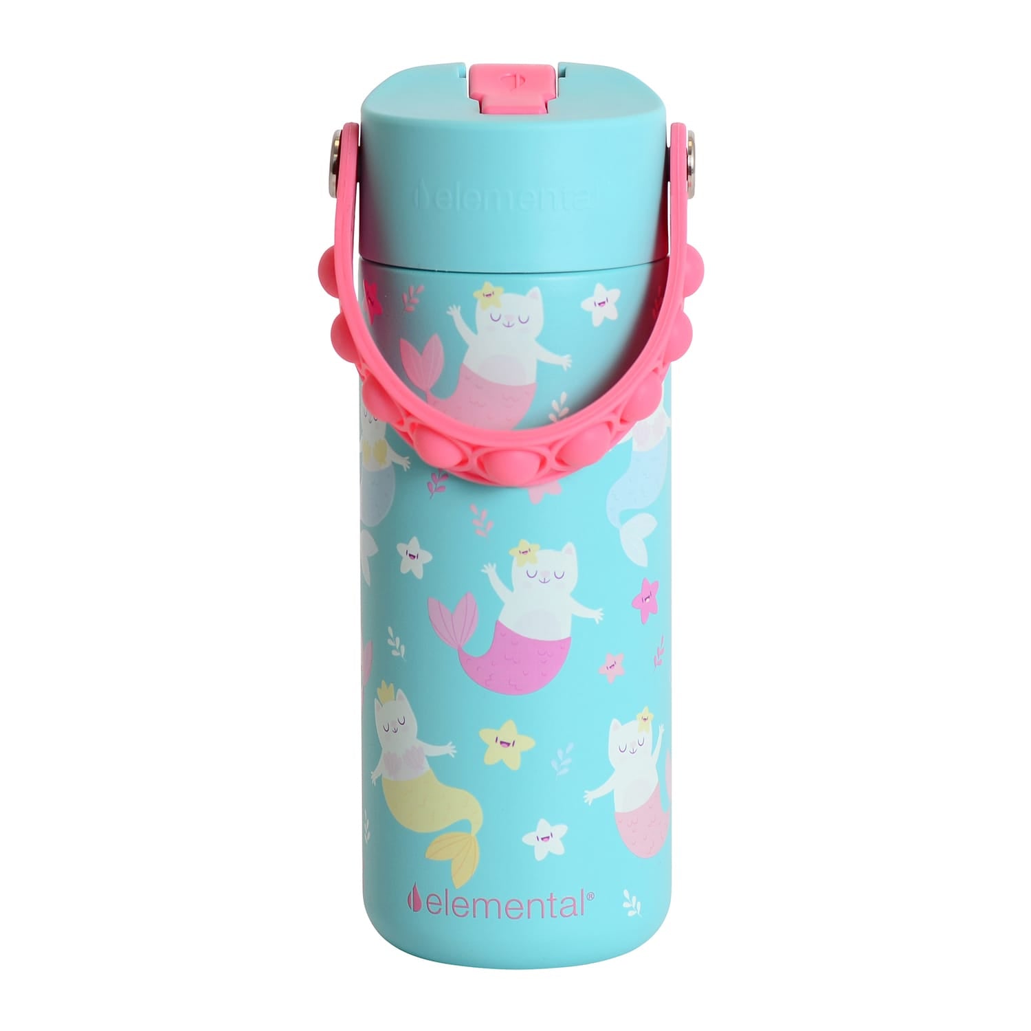 Elemental Core Pop Stainless Steel Water Bottle, 18 Oz., Meowmaid