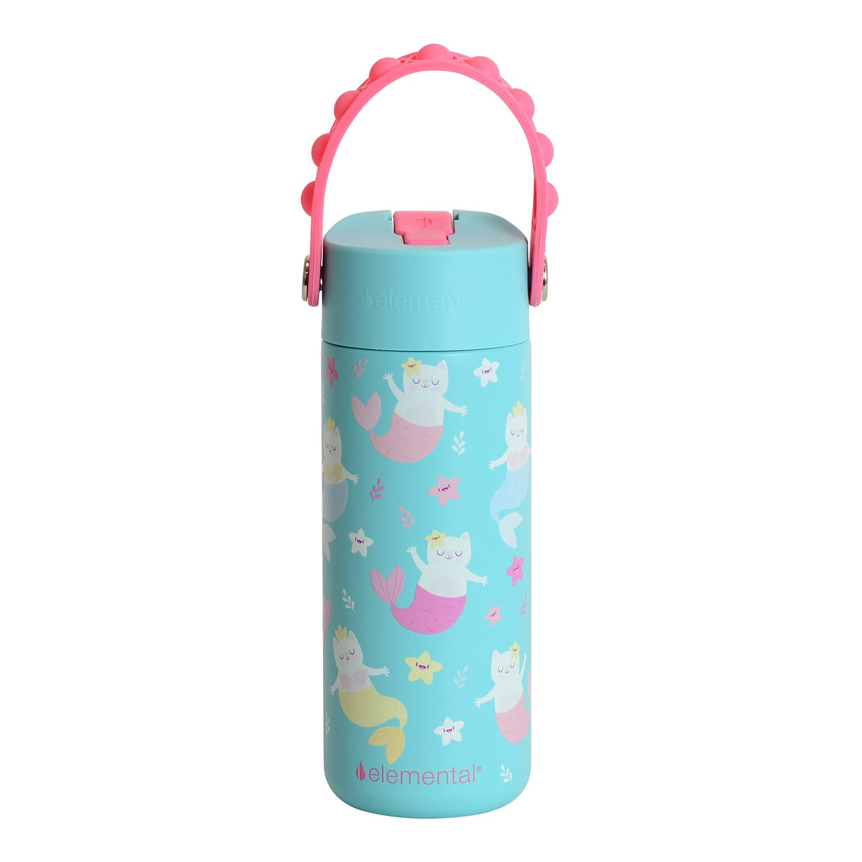 Elemental Core Pop Stainless Steel Water Bottle, 18 Oz., Meowmaid