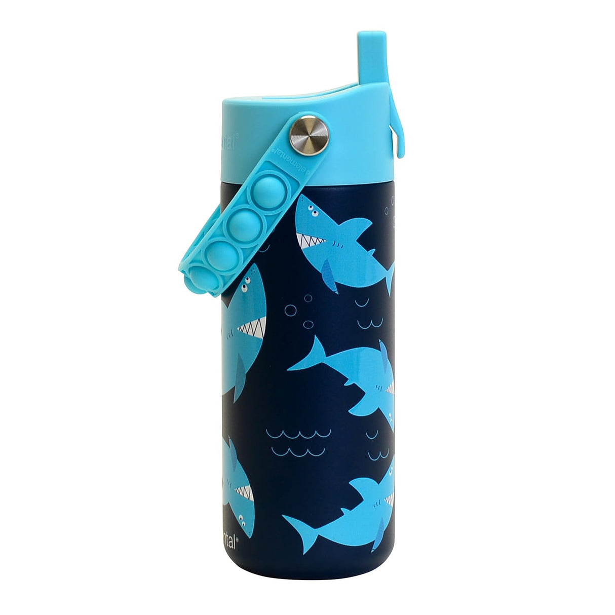Elemental Core Pop Stainless Steel Water Bottle, 18 Oz., Sharks Ahoy