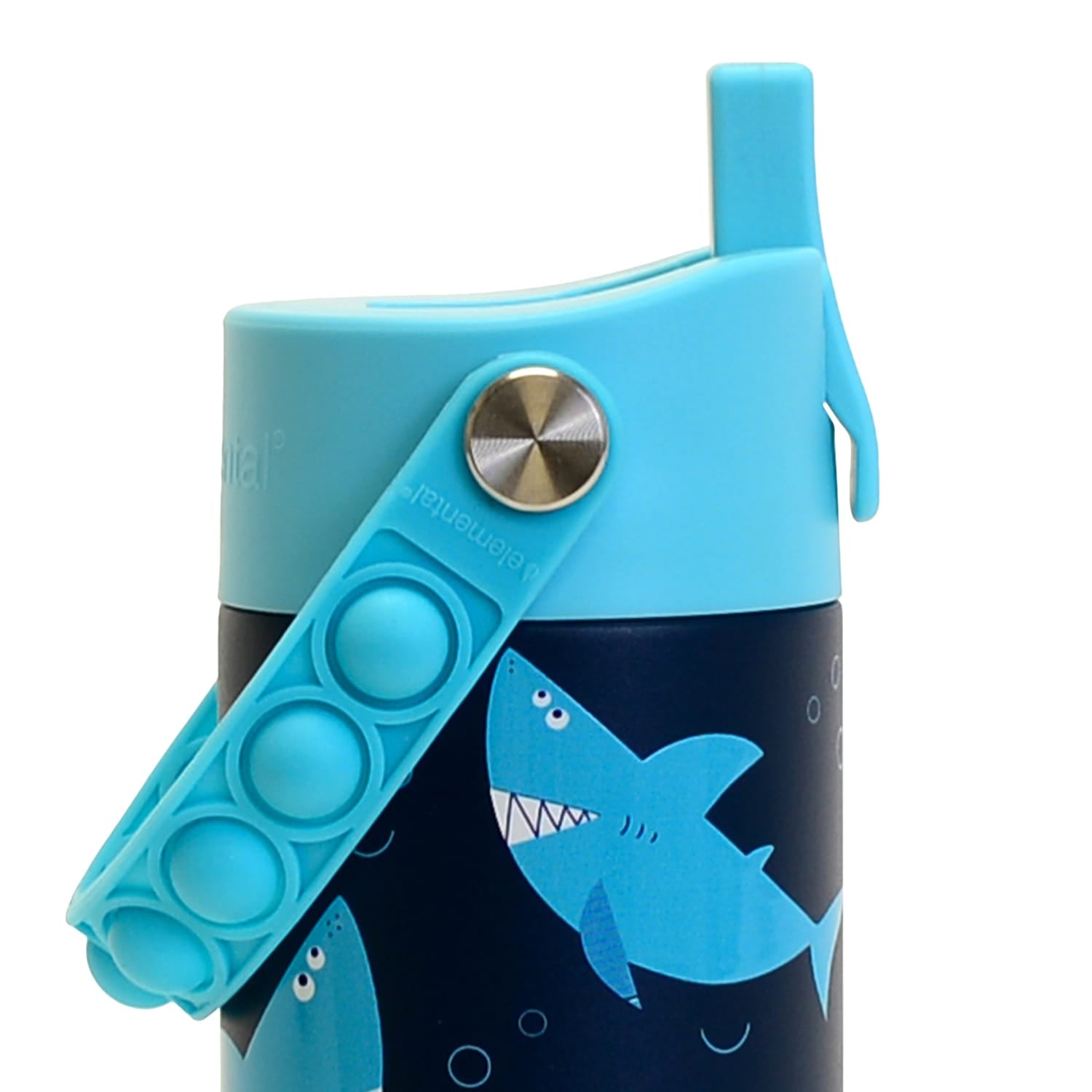 Elemental Core Pop Stainless Steel Water Bottle, 18 Oz., Sharks Ahoy