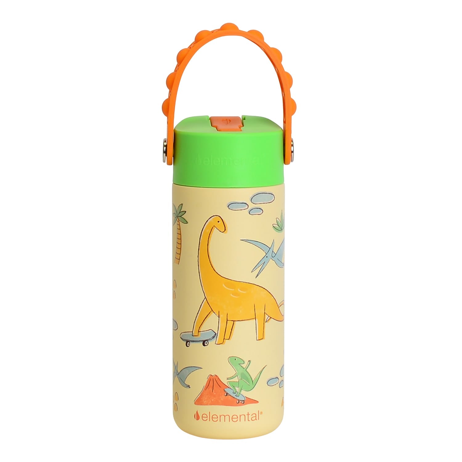 Elemental Core Pop Stainless Steel Water Bottle, 18 Oz., Skater Dinos