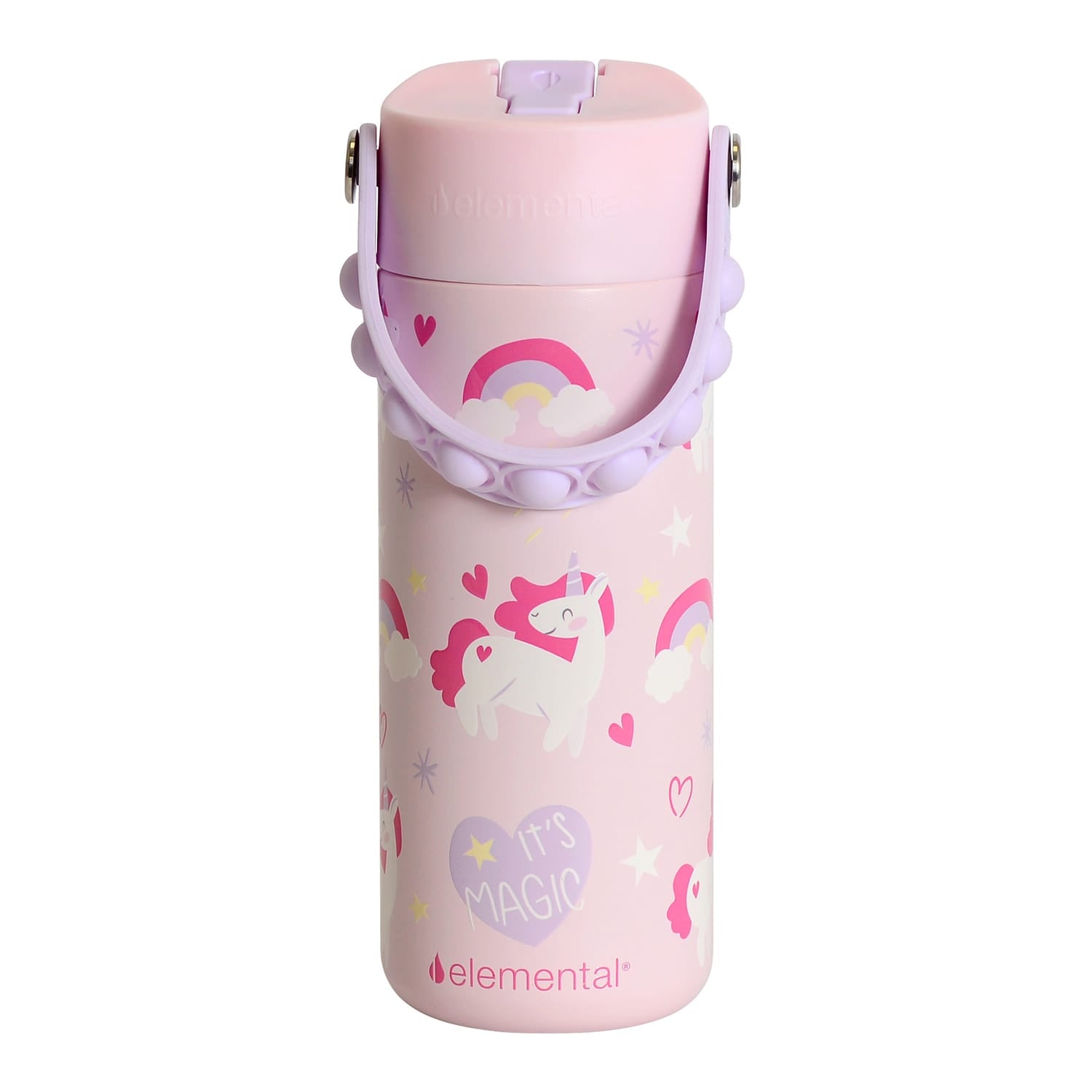 Elemental Core Pop Stainless Steel Water Bottle, 18 Oz., Unicorn Magic