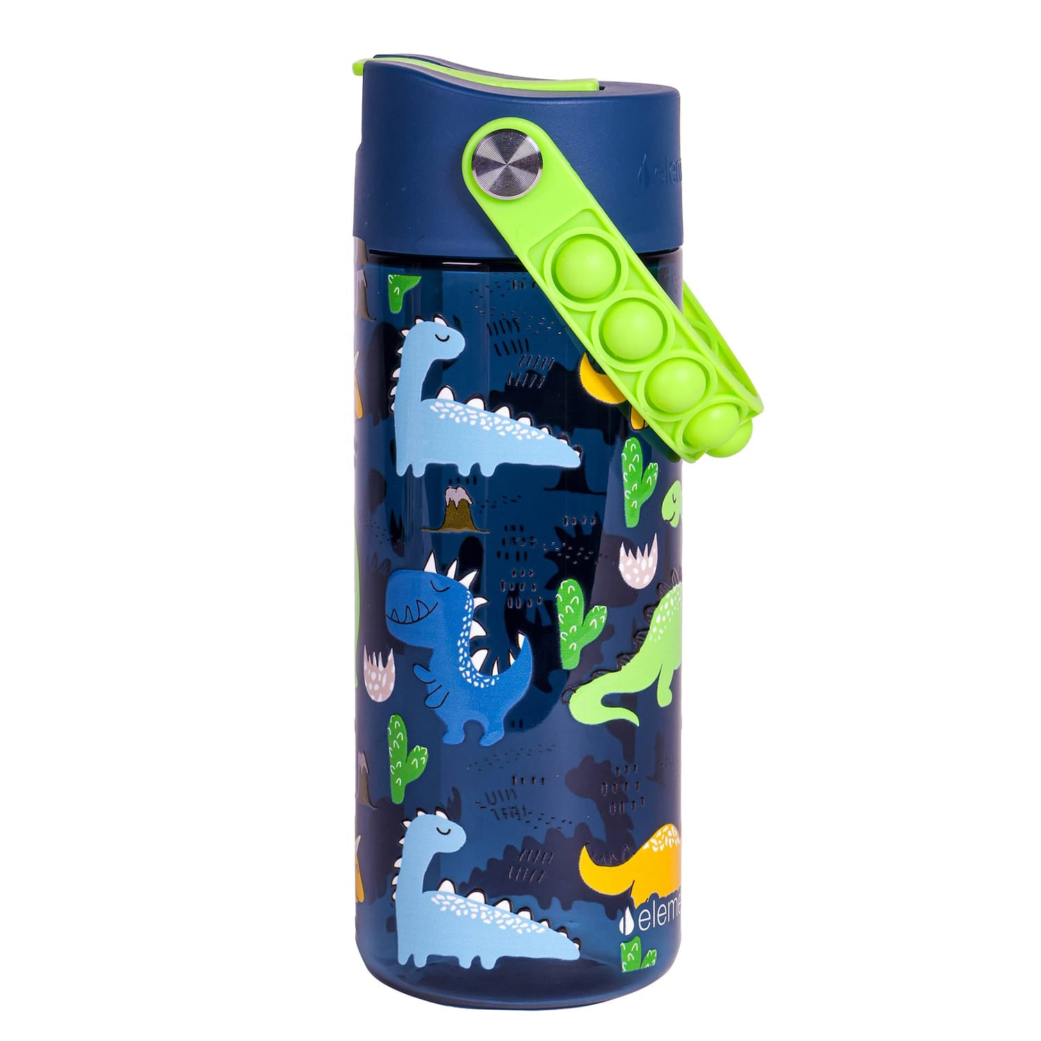 Elemental Splash Pop Tritan Water Bottle, 18 Oz., Dinosaur Navy