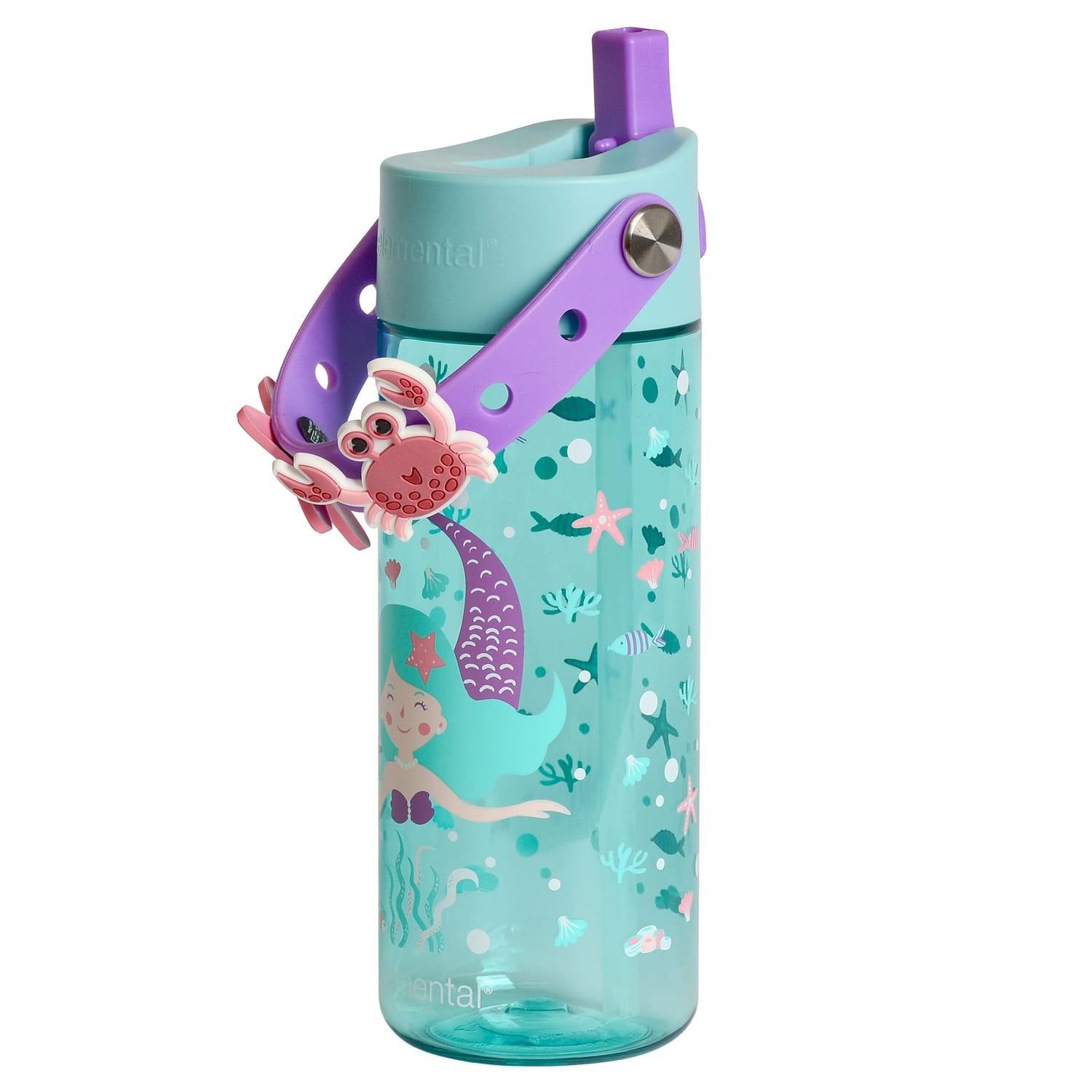 Elemental Splash Charm Tritan Water Bottle, 18 Oz., Mermaid
