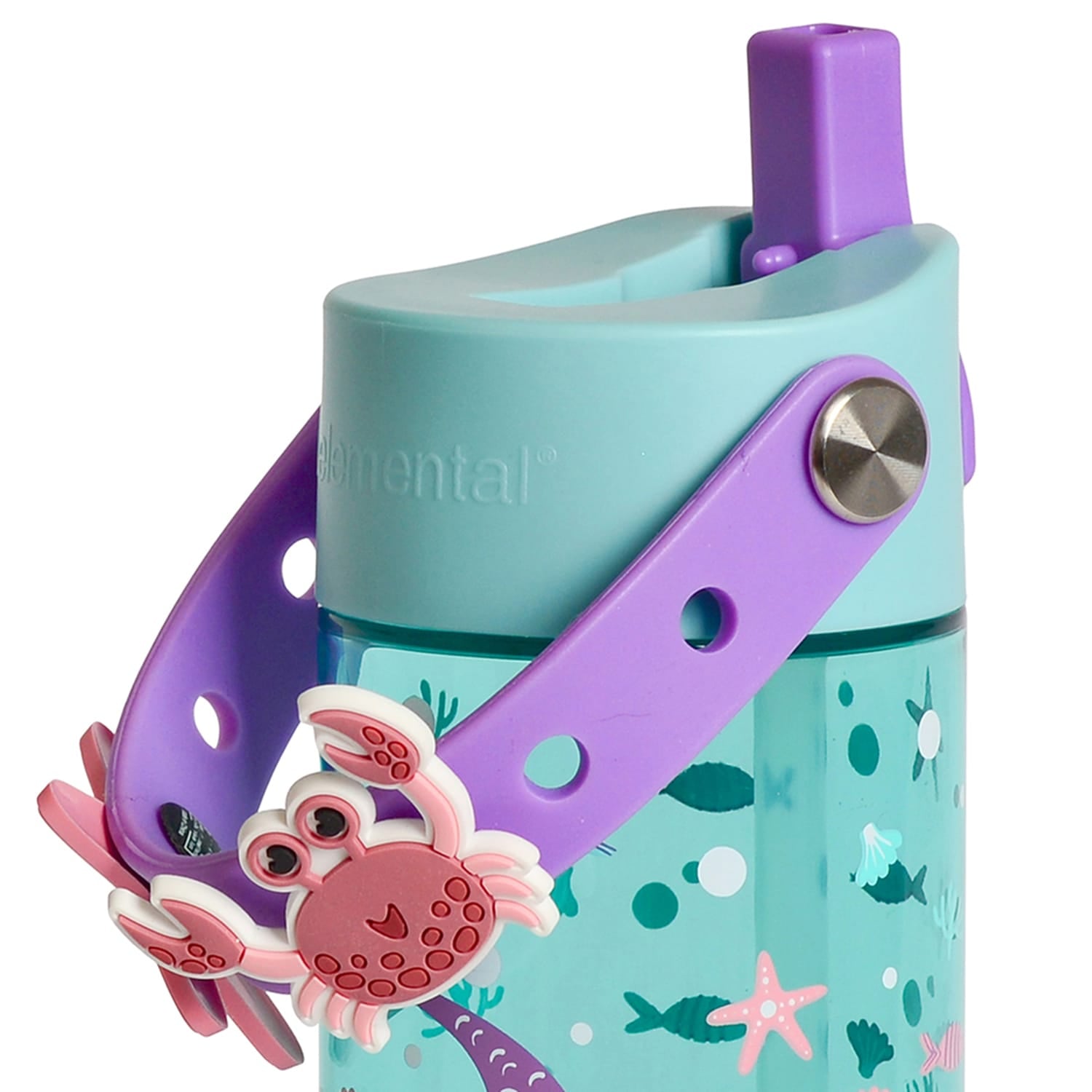 Elemental Splash Charm Tritan Water Bottle, 18 Oz., Mermaid
