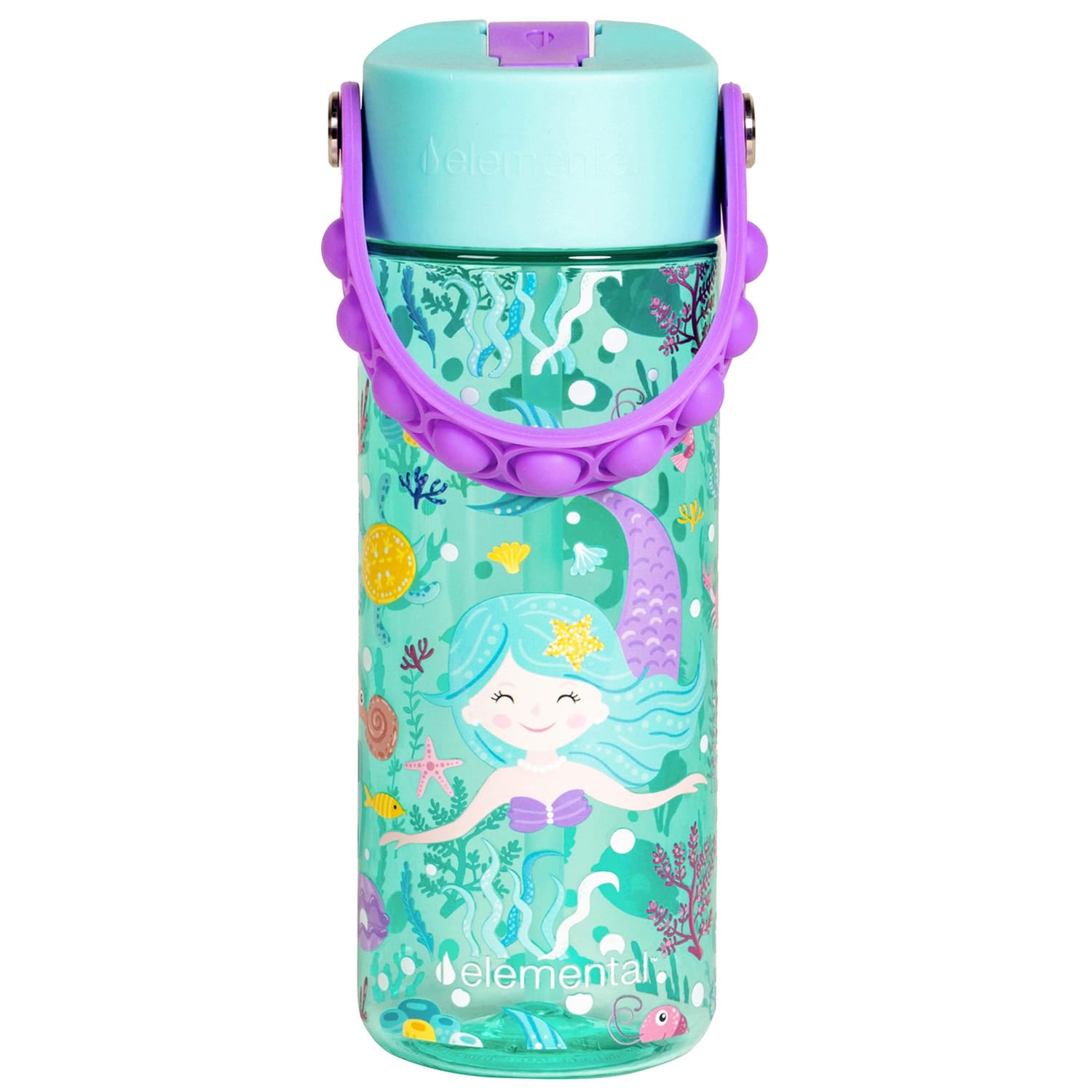 Elemental Splash Pop Tritan Water Bottle, 18 Oz., Mermaid