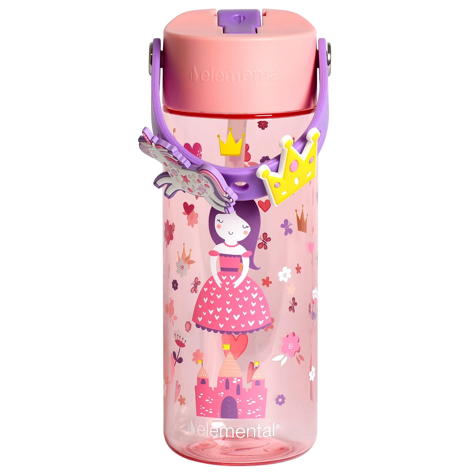 Elemental Splash Charm Tritan Water Bottle, 18 Oz., Princess Dream