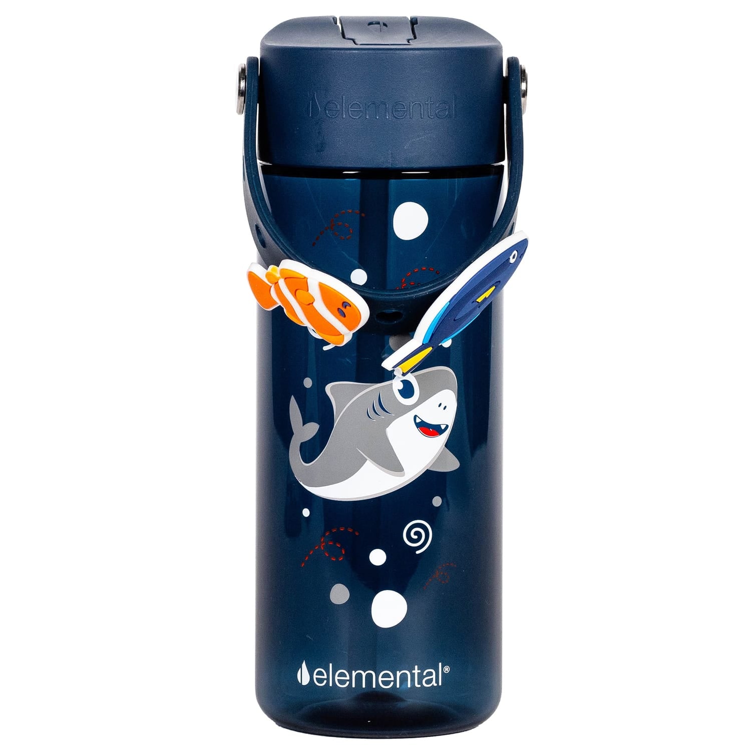 Elemental Splash Charm Tritan Water Bottle, 18 Oz., Shark Friends
