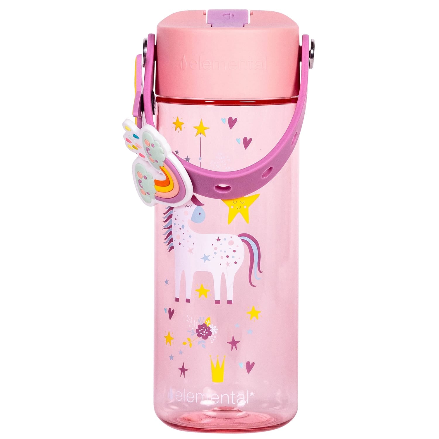 Elemental Splash Charm Tritan Water Bottle, 18 Oz., Unicorn