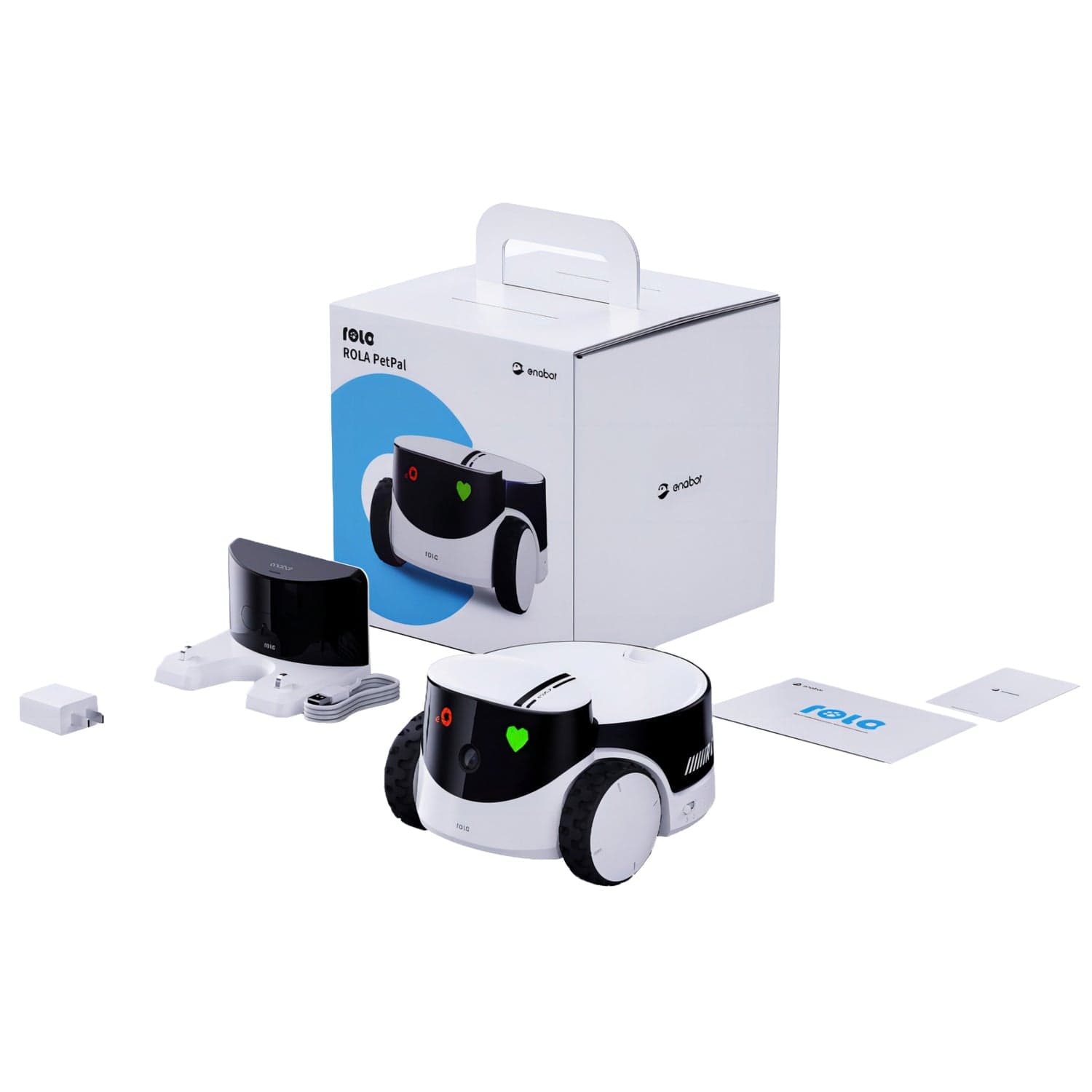 Enabot ROLA PetPal Moving Pet Security and Companion Robot, with 2.5K QHD Camera and 2-Way Voice Communications