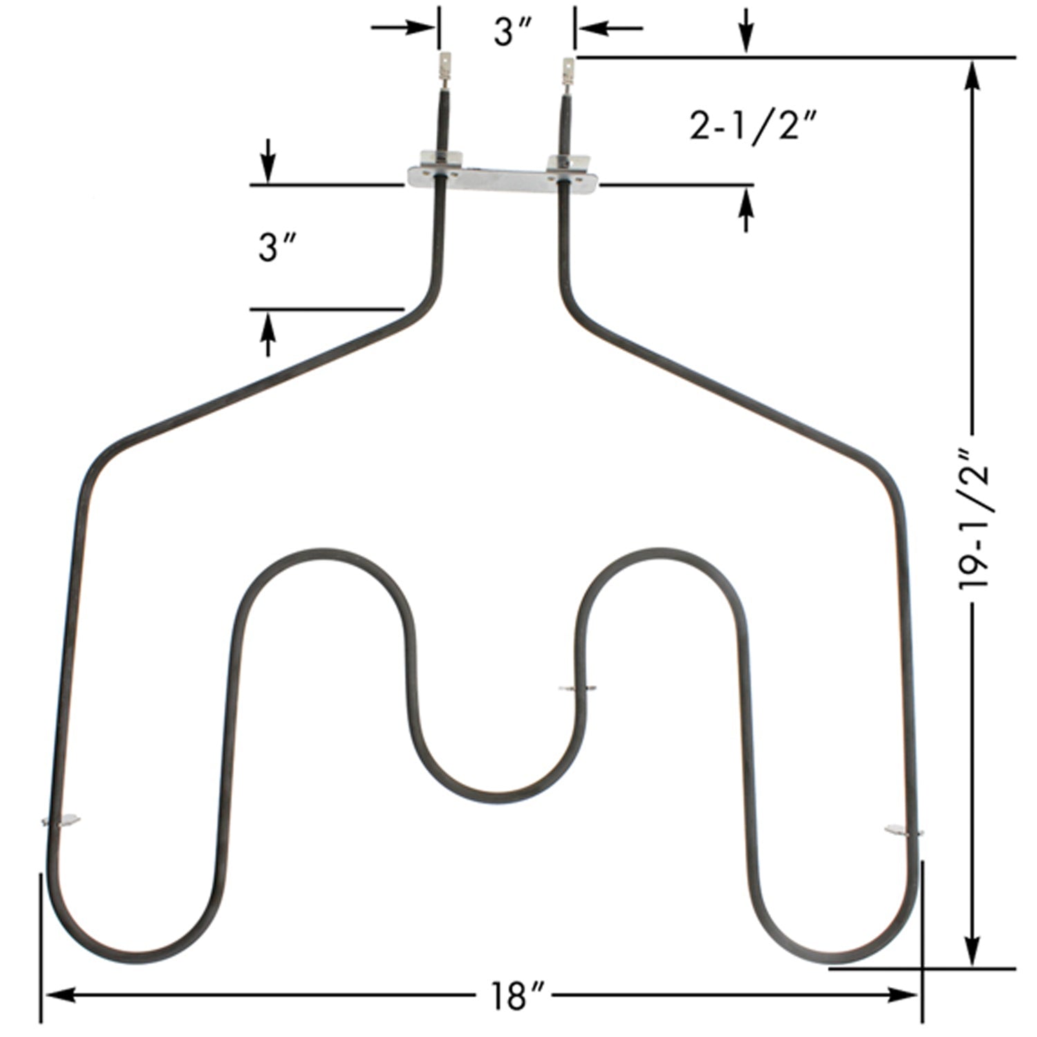 ERP Replacement Bake Element for GE Part Number WB44T10011