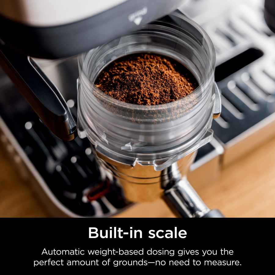 Ninja Luxe Café Premier Series Espresso Machine, Drip Coffee, Cold Brew, Grinder, Tamper, Frother, Silver - Certified Refurbished