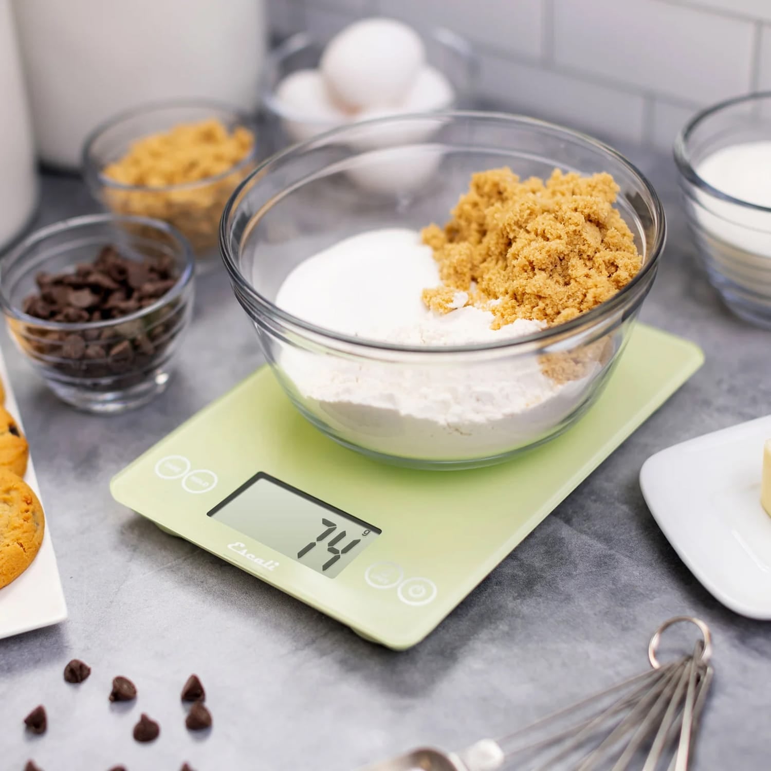Escali Arti Classic Glass Digital Scale, Green