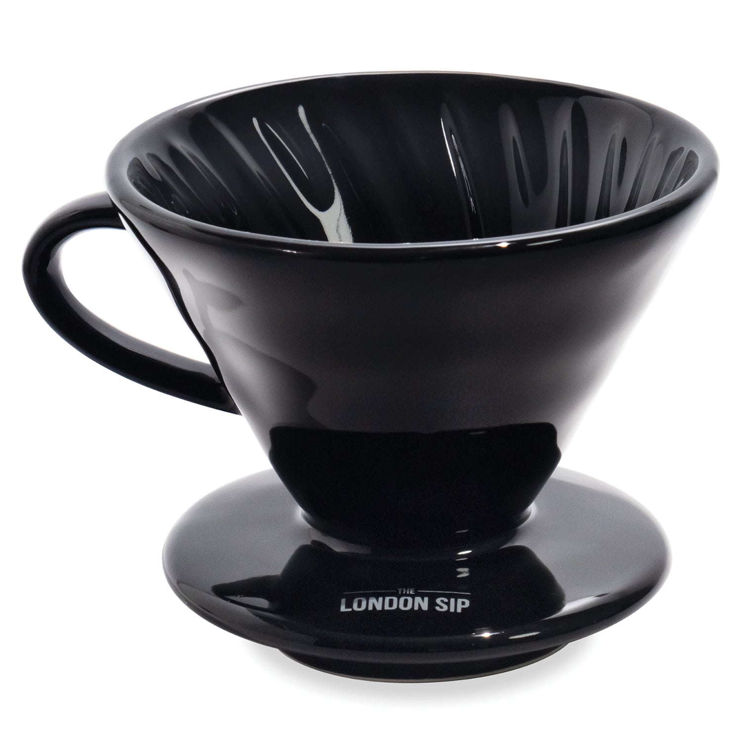 The London Sip Ceramic Coffee Dripper, Black, 1 to 4 Cup