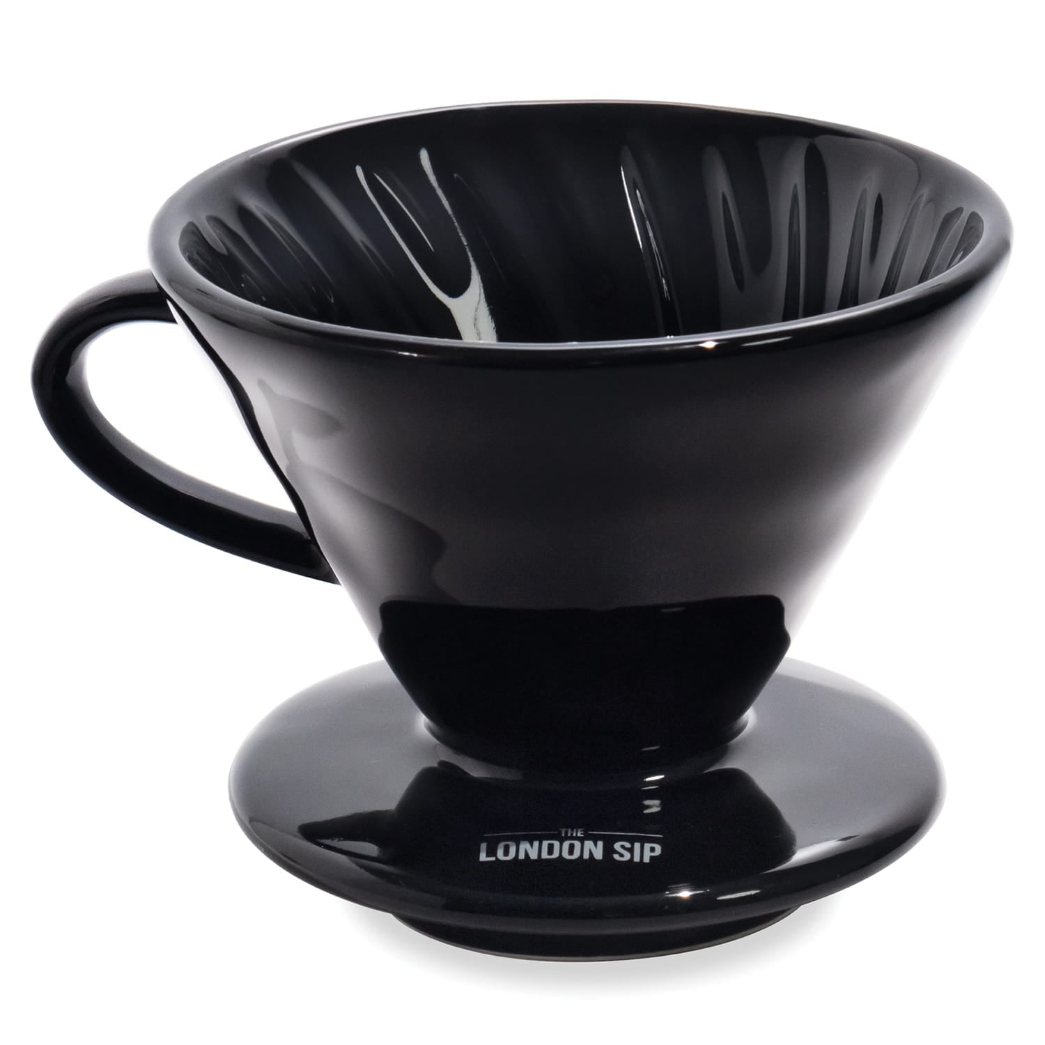 The London Sip Ceramic Coffee Dripper, Black, 1 to 4 Cup