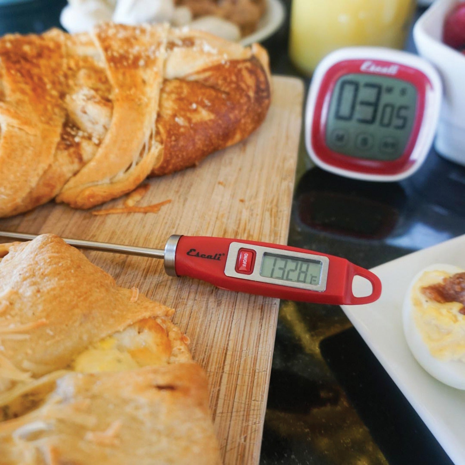 Escali Gourmet Digital Thermometer, Red