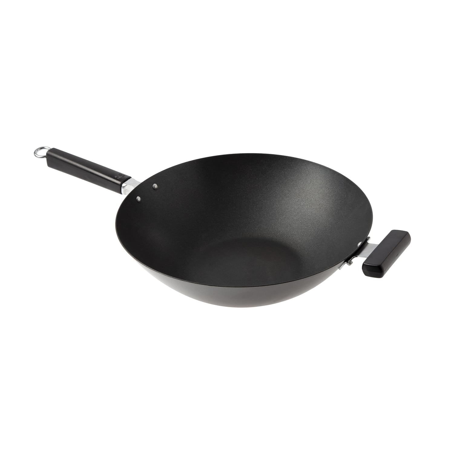 Joyce Chen Professional Series Carbon Steel Excalibur Nonstick Wok with Phenolic Handles, 14-In.