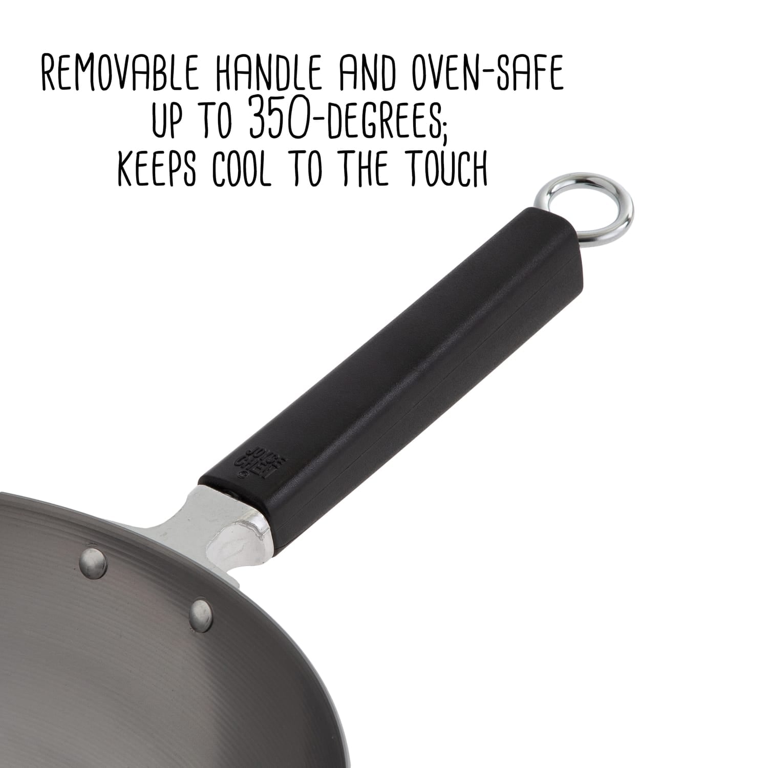 Joyce Chen 12-In. Professional Series Carbon Steel Stir Fry Pan with Phenolic Handle