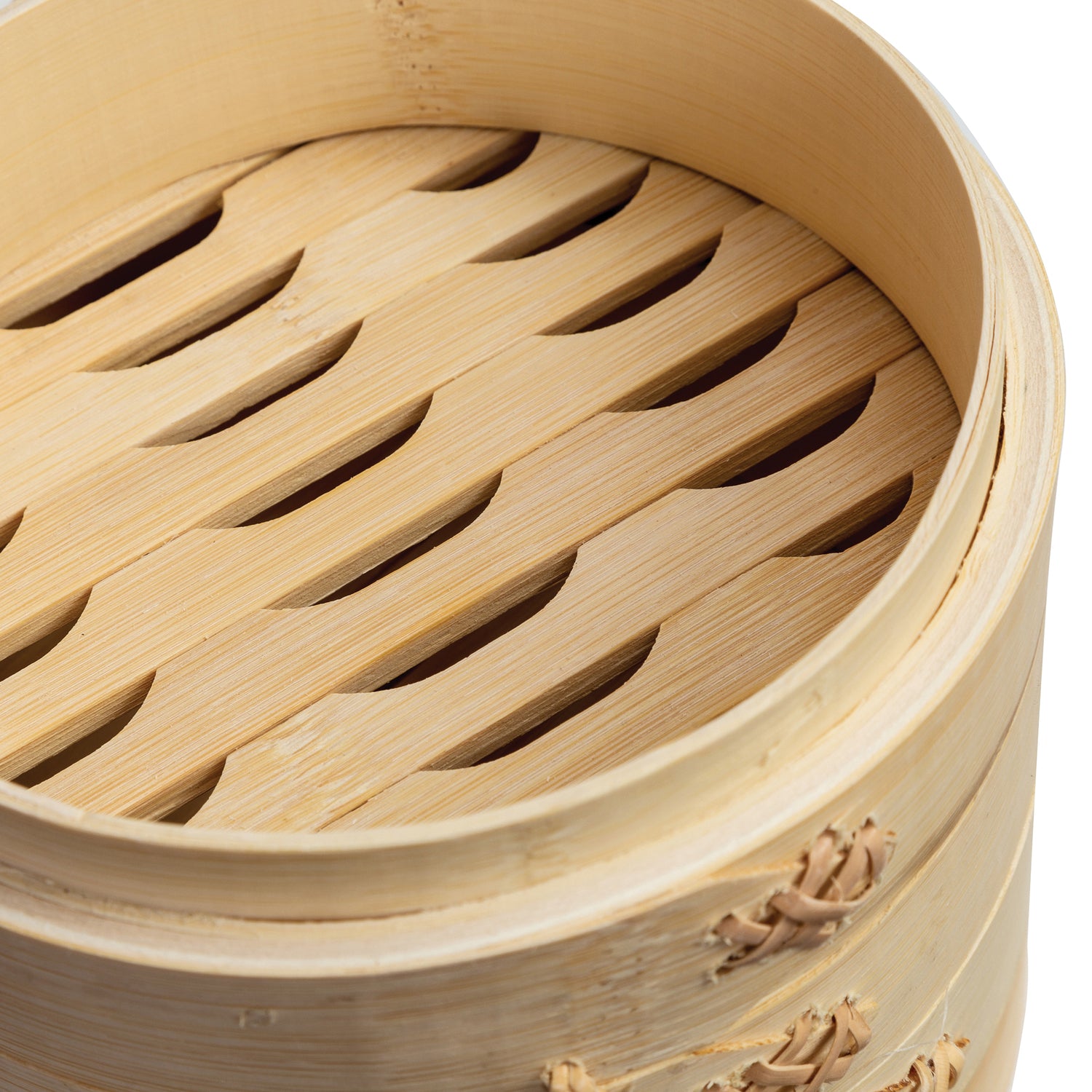 Joyce Chen 2-Tier Bamboo Steamer Baskets with Lid, 6 In.