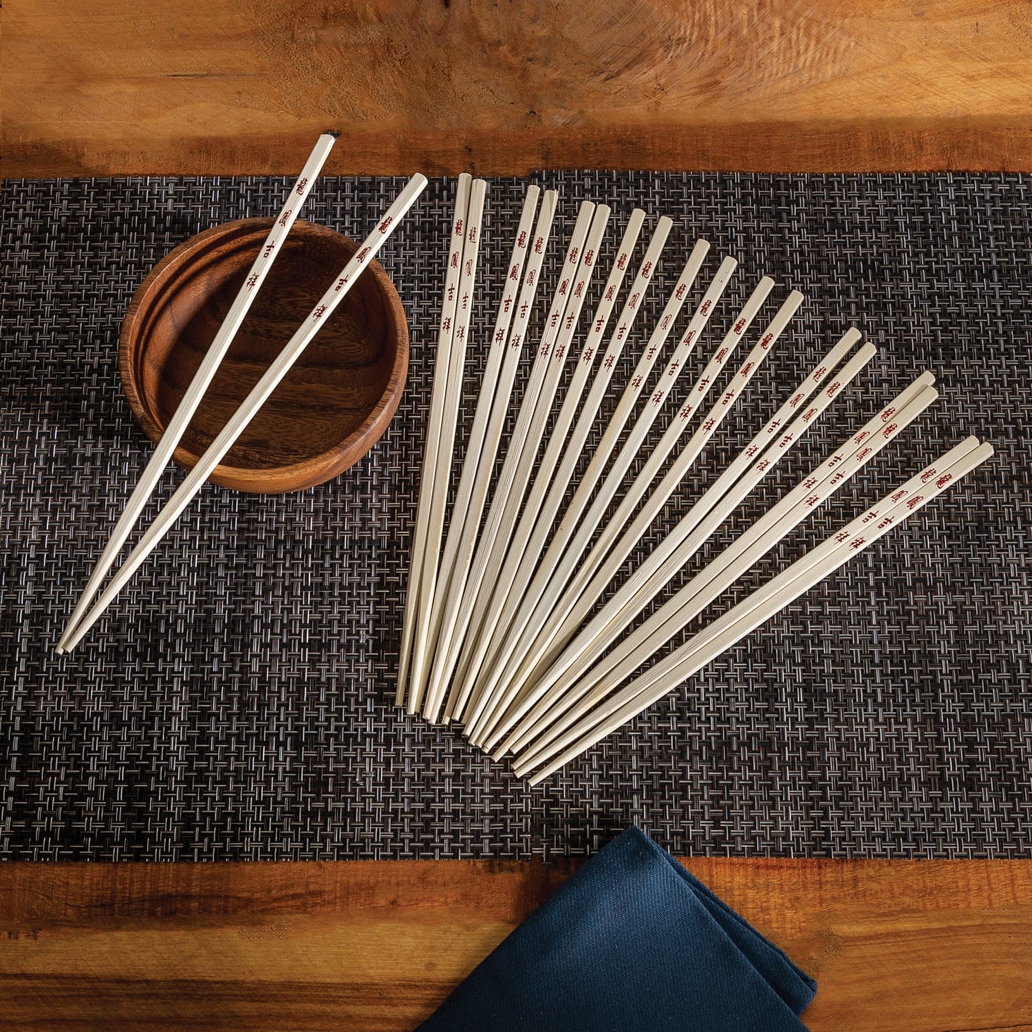 Joyce Chen Reusable Burnished Bamboo Chopsticks, 10 Pack