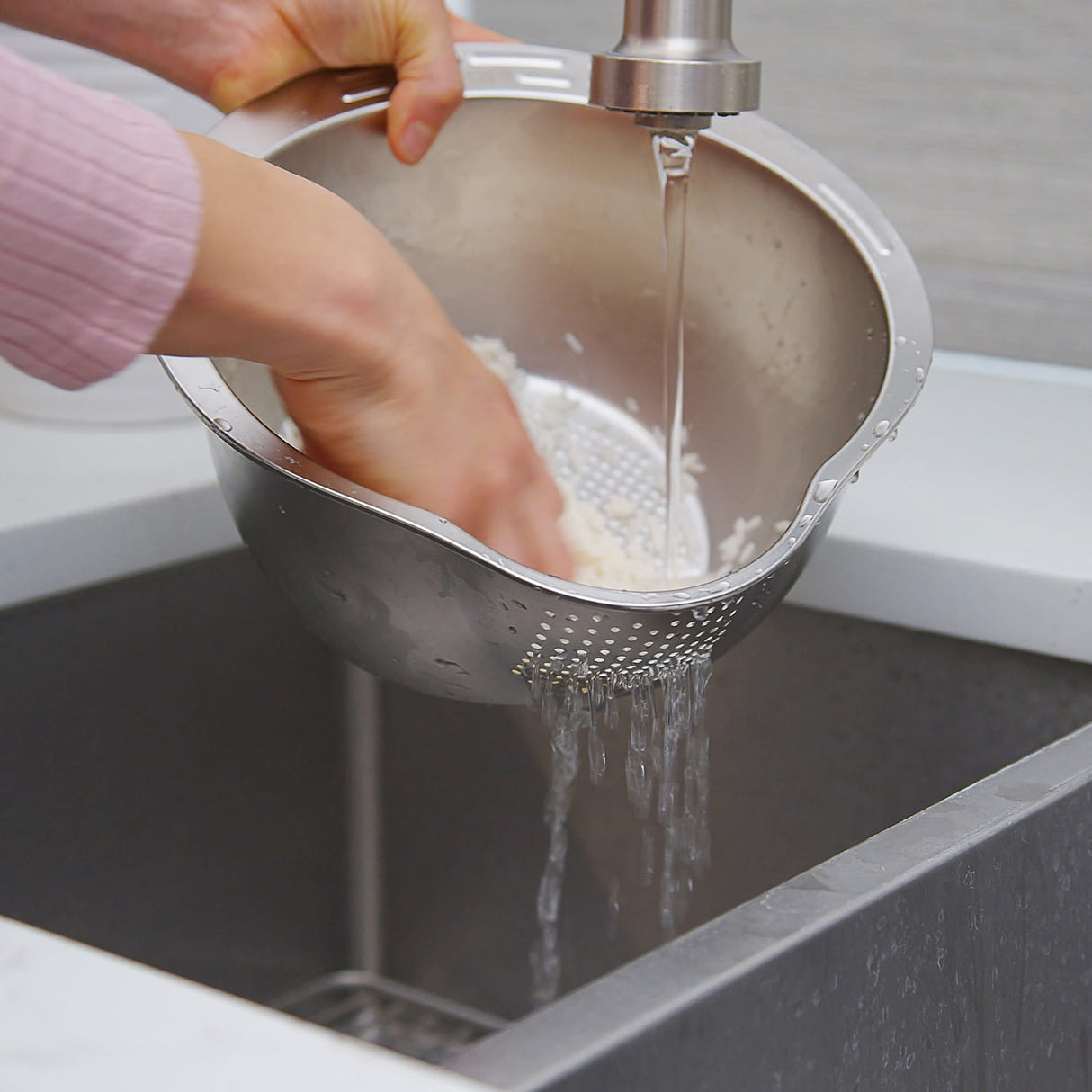 Joyce Chen 9.5-In. Rice Washer, Colander, and Strainer