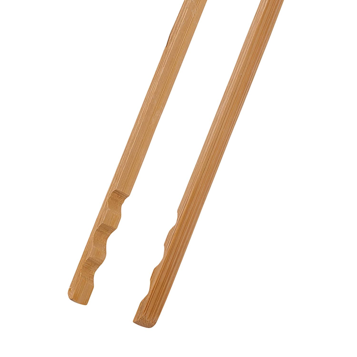 Joyce Chen Burnished Bamboo Tongs with Serrated Teeth, 11-In.