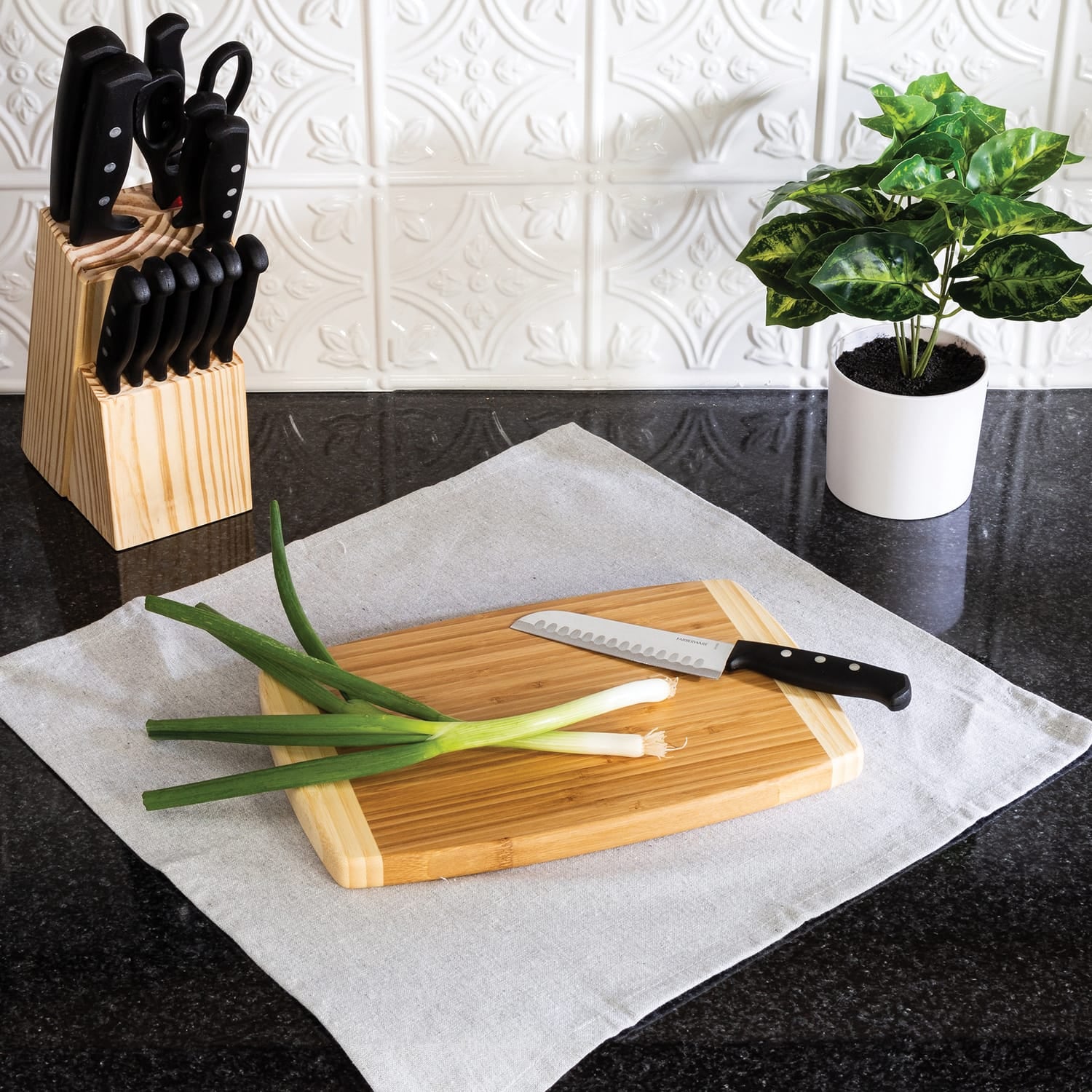 Joyce Chen Burnished Bamboo Cutting Board, Medium
