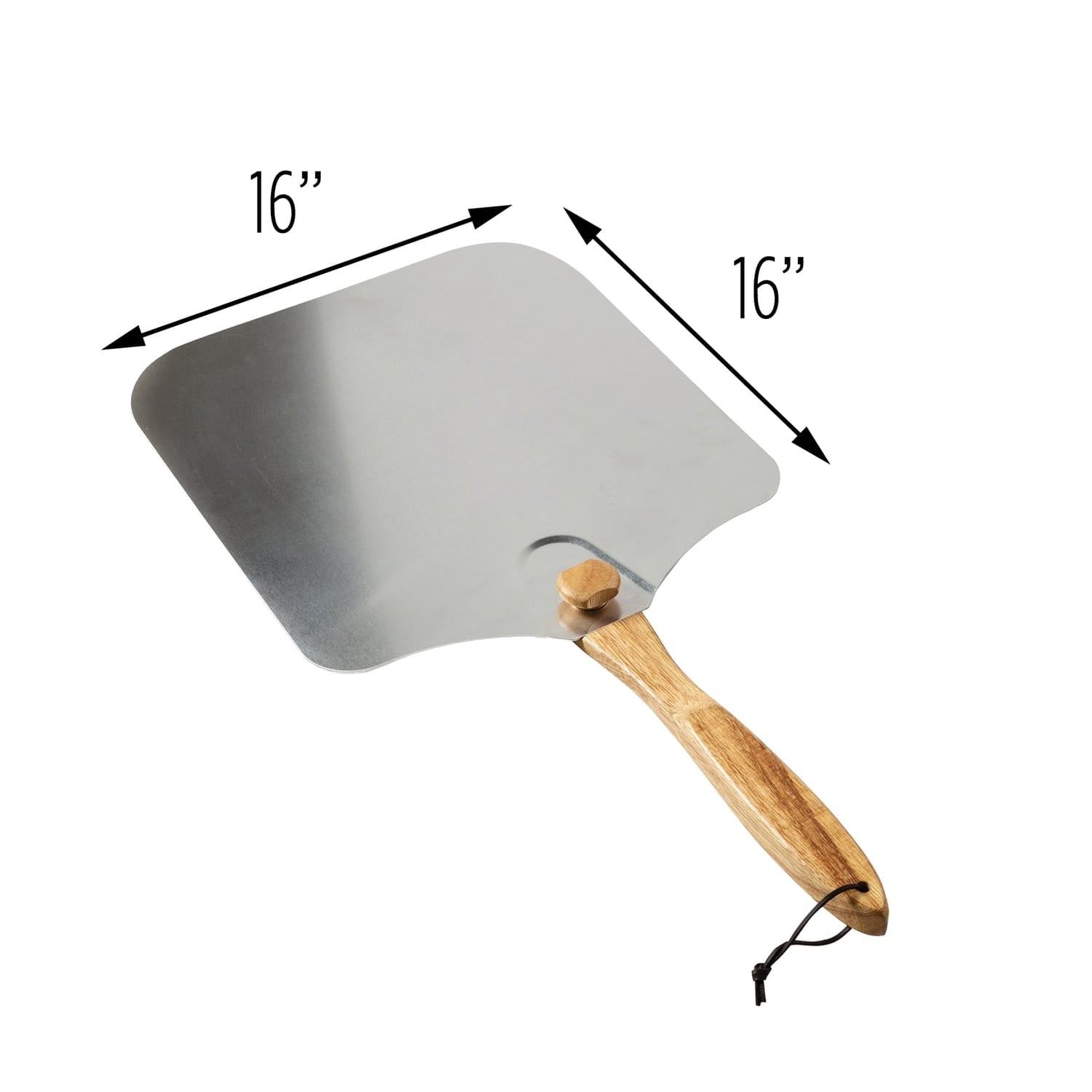 Old Stone Pizza Kitchen Aluminum Pizza Peel with Folding Wood Handle, 14 In. x 16 In.