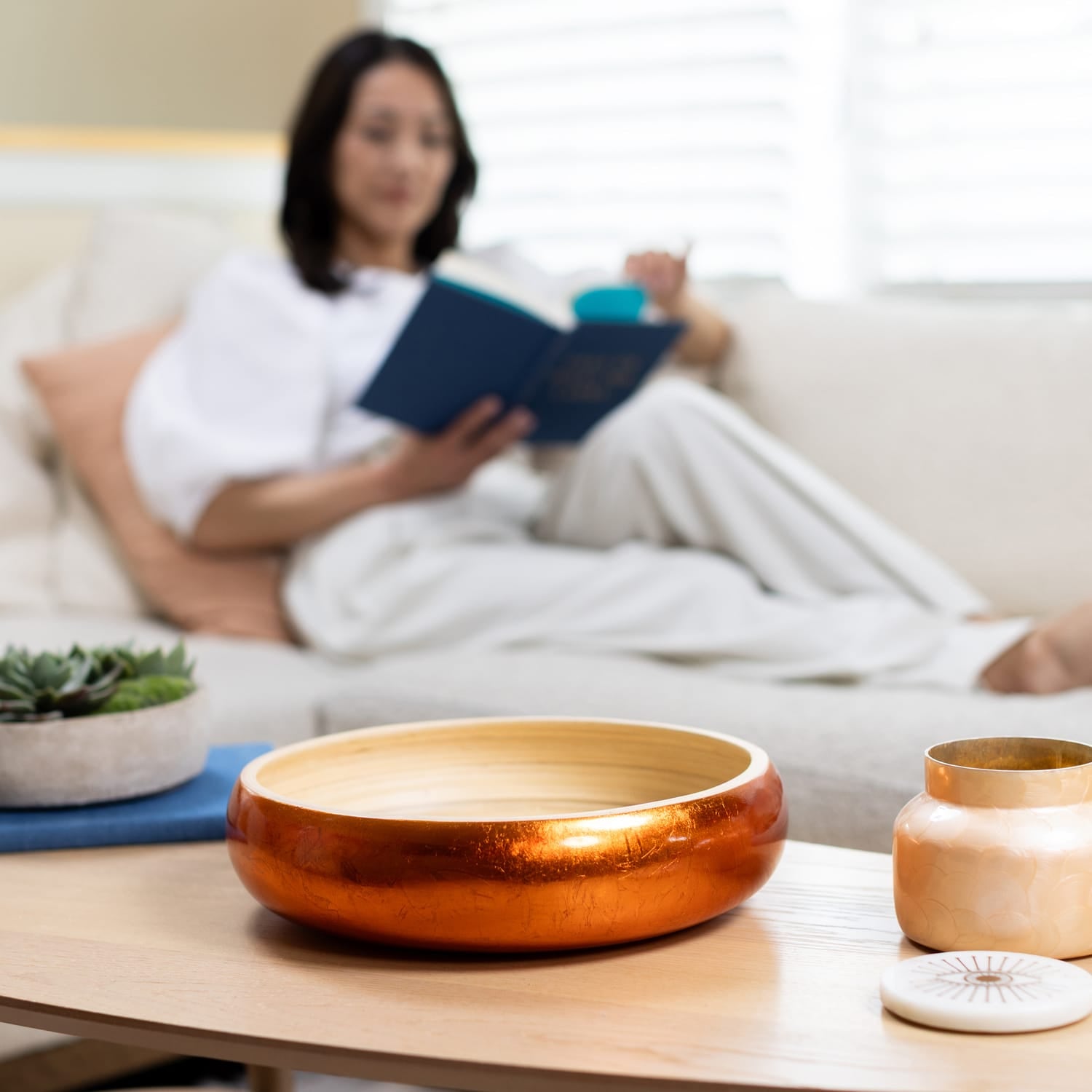 LEXA by Joyce Chen 12-In. Bamboo Fruit Bowl, Copper