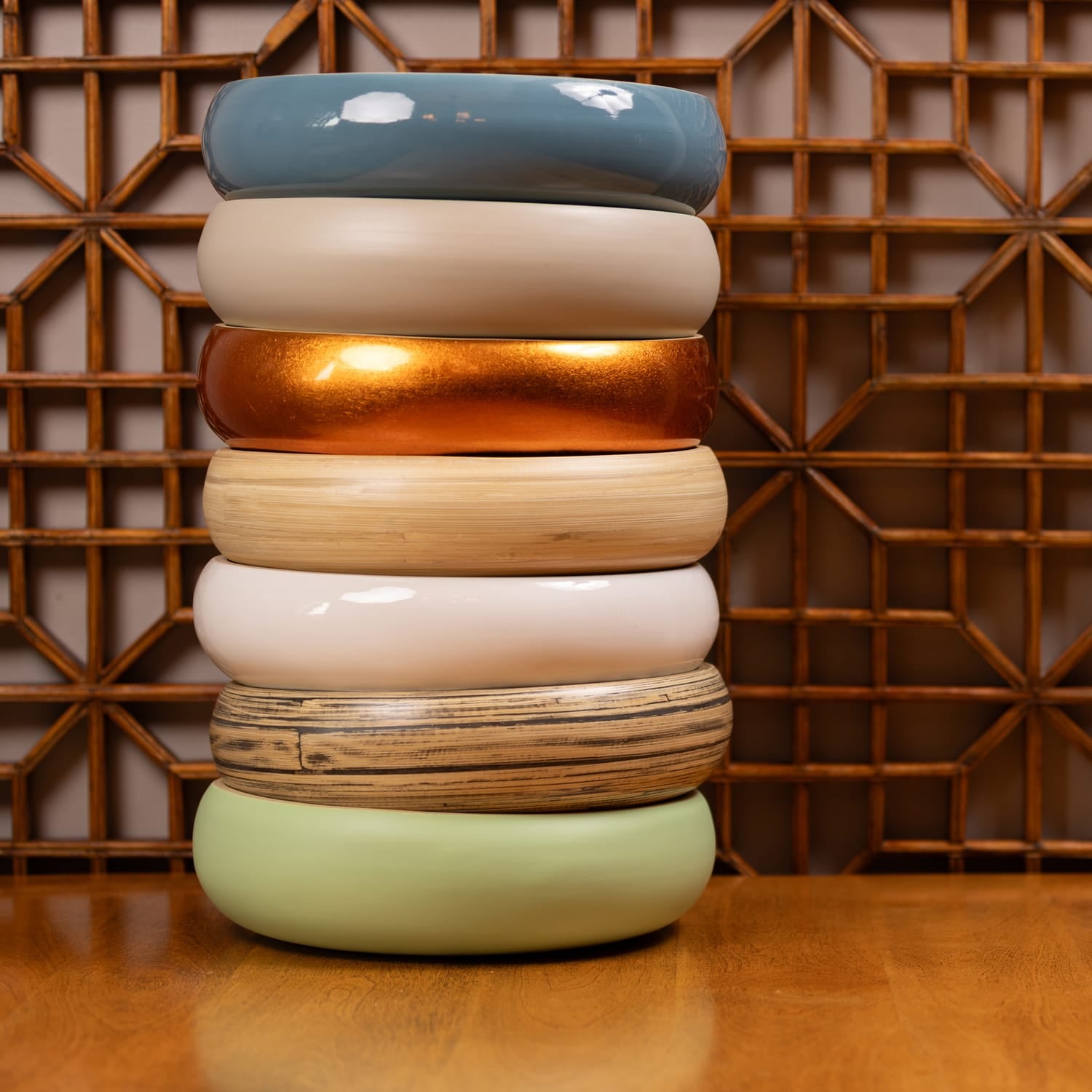 LEXA by Joyce Chen 12-In. Bamboo Fruit Bowl, Navy