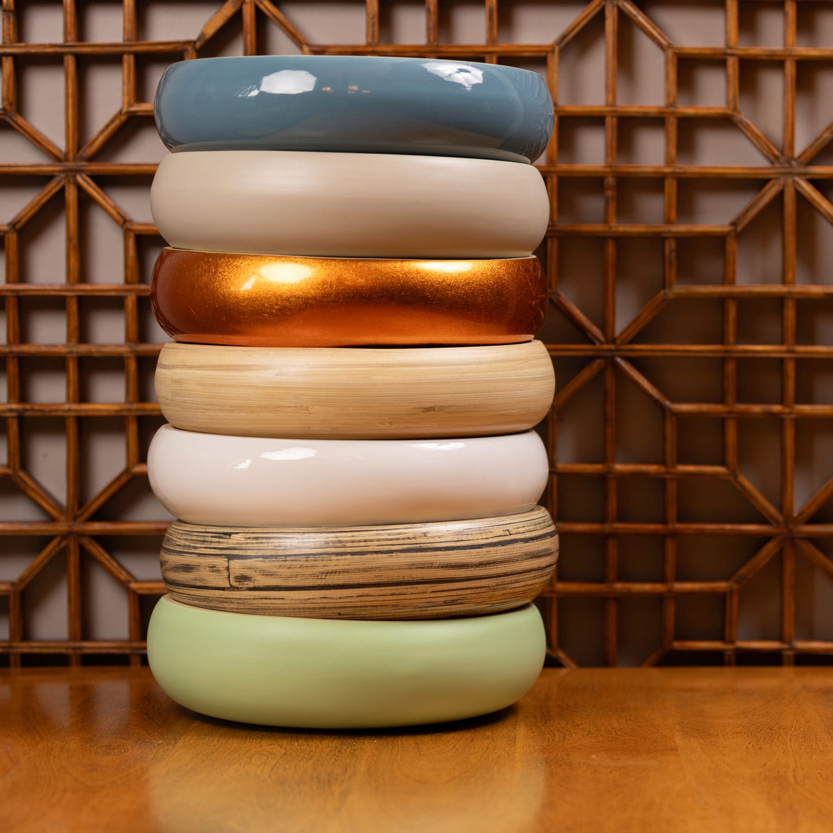 LEXA by Joyce Chen 12-In. Bamboo Fruit Bowl, Navy
