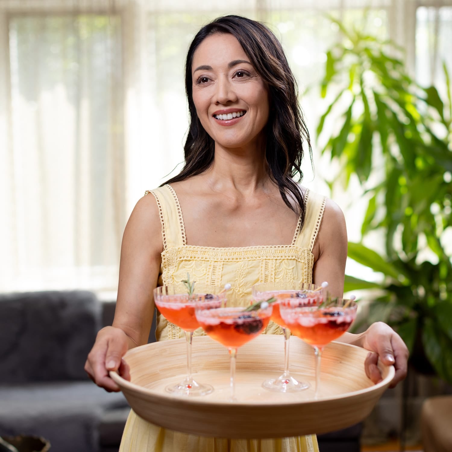 LEXA by Joyce Chen 16-In. Bamboo Serving Tray with Cutout Handles