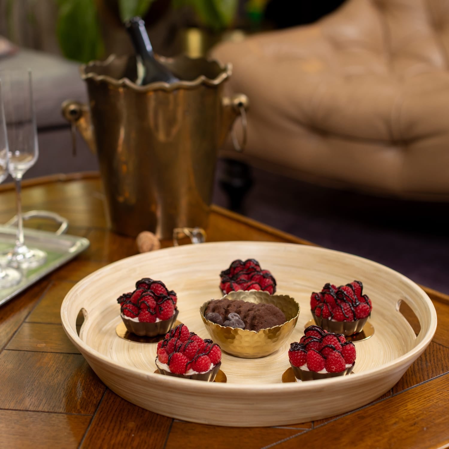 LEXA by Joyce Chen 16-In. Bamboo Serving Tray with Cutout Handles