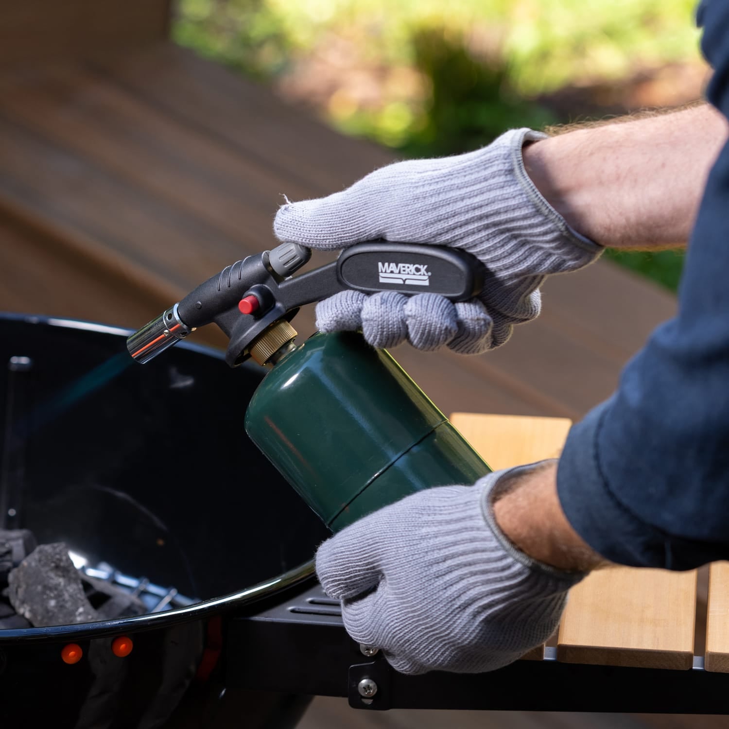 Maverick Handheld Propane Barbecue Torch for 14.1-Oz. and 16.92-Oz. Propane Bottles