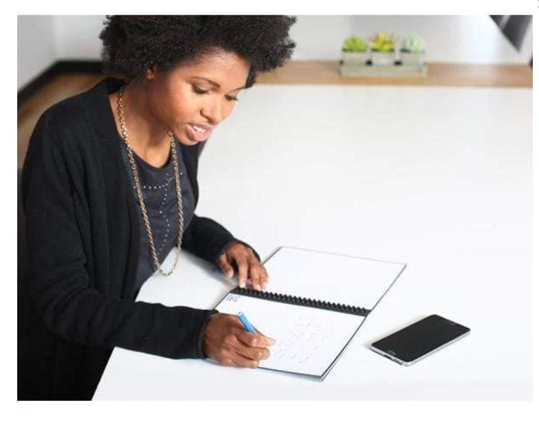 Rocketbook Core Executive Notebook Lined 36 Pages 6" x 8.8" Gray