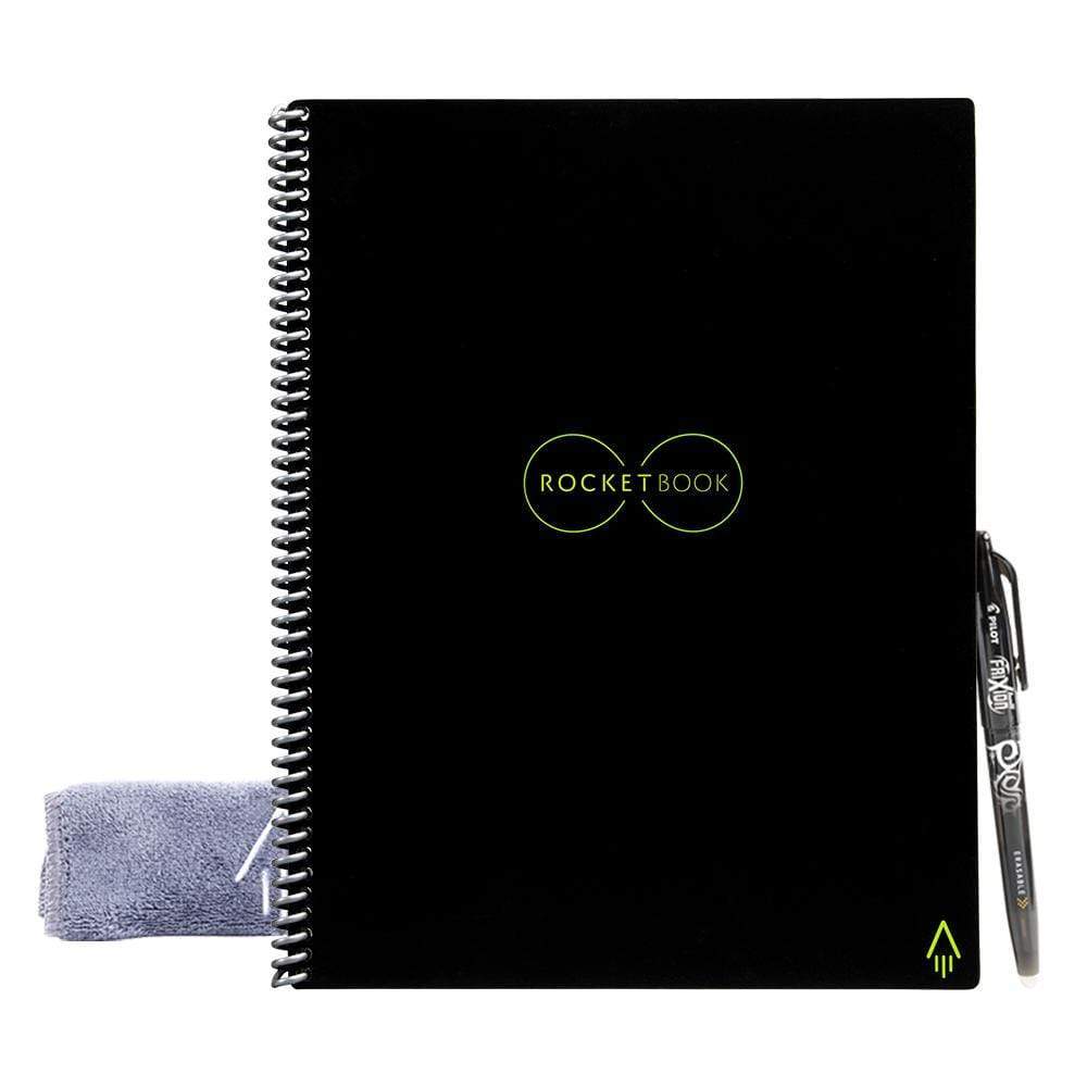Rocketbook EVR2-L-K-A Core Letter Smart Notebook Lined 32 Pages 8.5" x 11" Black