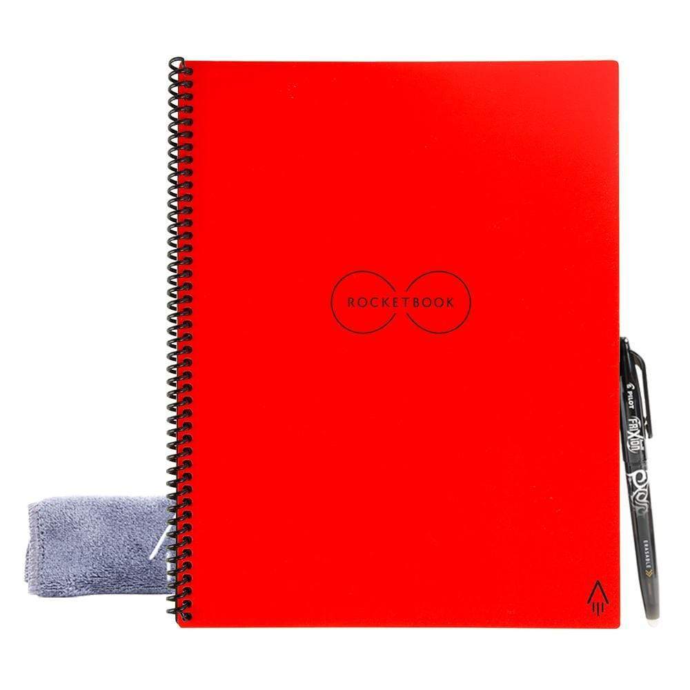Rocketbook EVR2-L-K-CBG Core Letter Smart Notebook Lined 32 Pages 8.5" x 11" Red