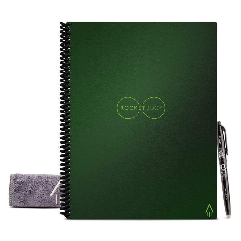 Rocketbook EVR2-L-K-CKG Core Letter Smart Notebook Lined 32 Pages 8.5x 11" Green