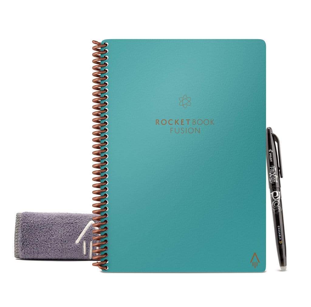 Rocketbook EVRF-E-M-K-CCE Fusion Mini Notebook 2Pen 2Cloth Light Blue Executive
