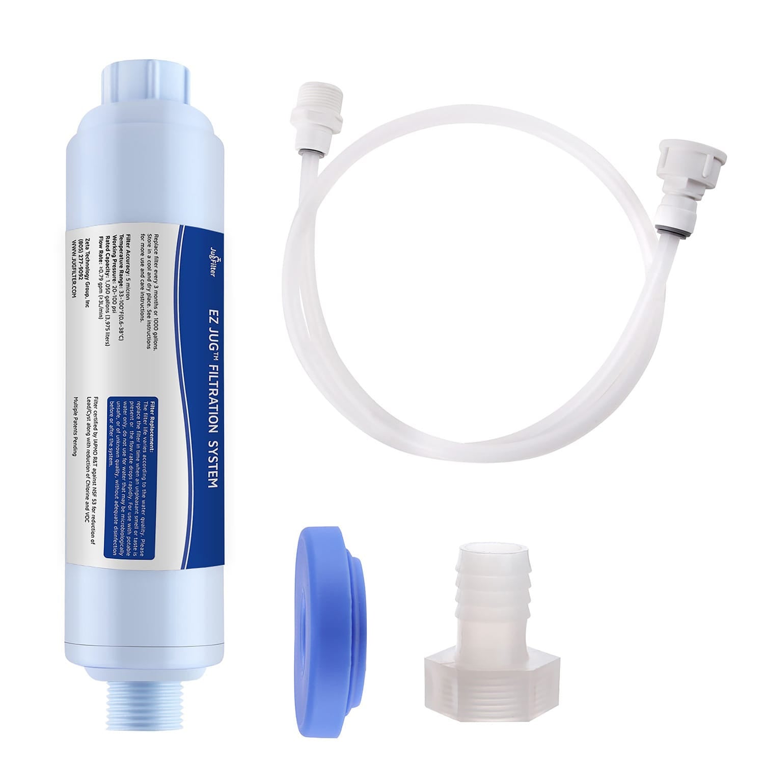 EZ Jug Water Filtration System with Garden Hose Faucet Adapter