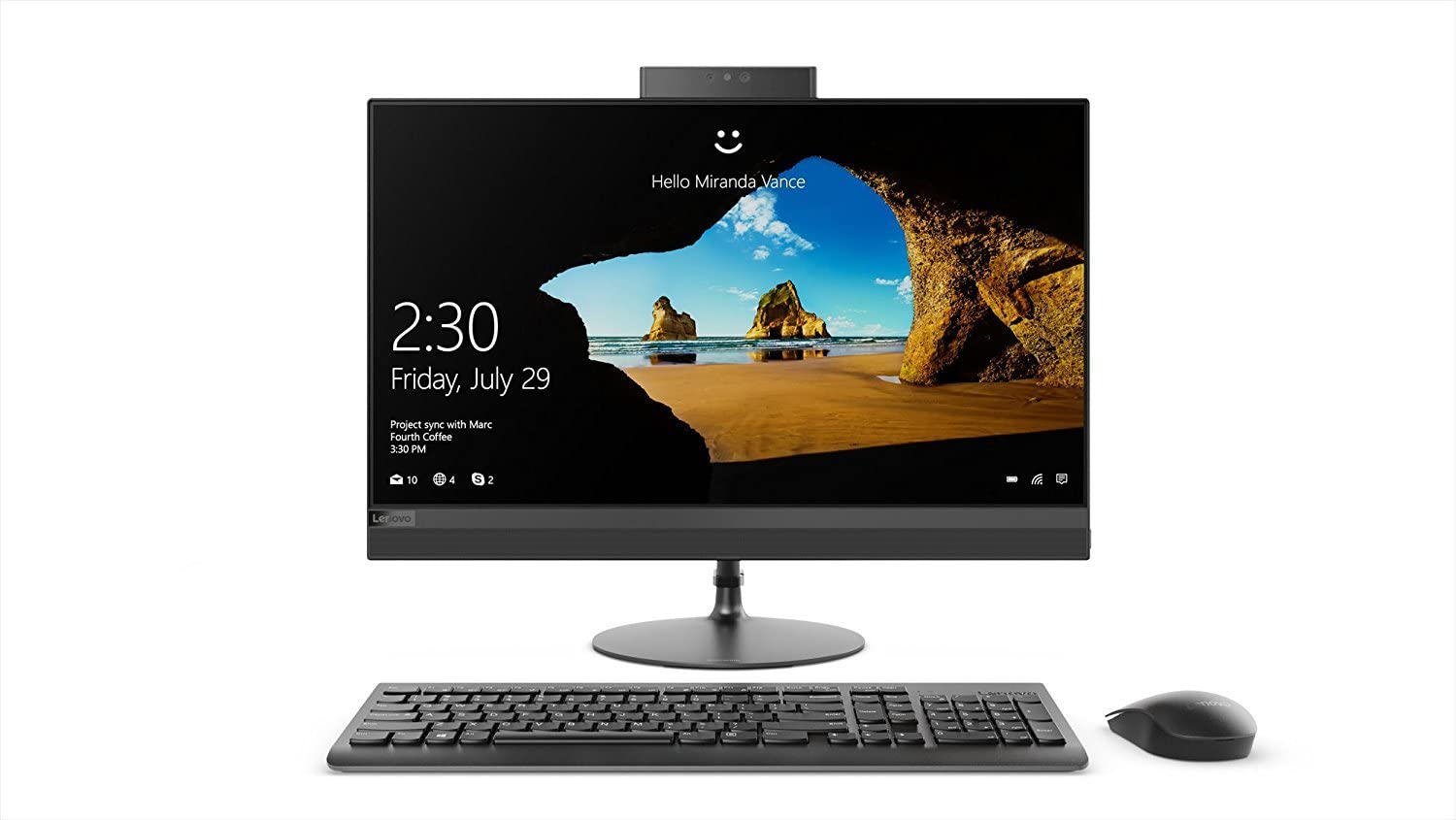 Lenovo 27" All-in-One Desktop Computer IdeaCentre 520 Touchscreen - Certified Refurbished