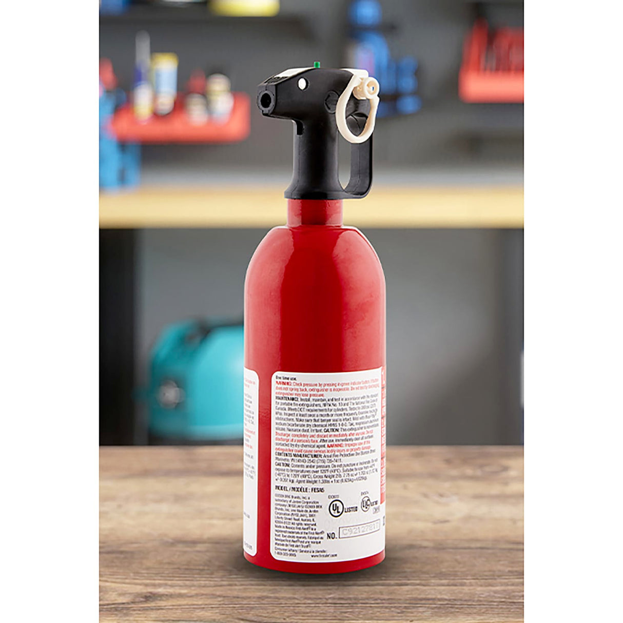 First Alert Rechargeable Auto Fire Extinguisher with Bracket and Strap, UL Rated R-B:C, AUTO5