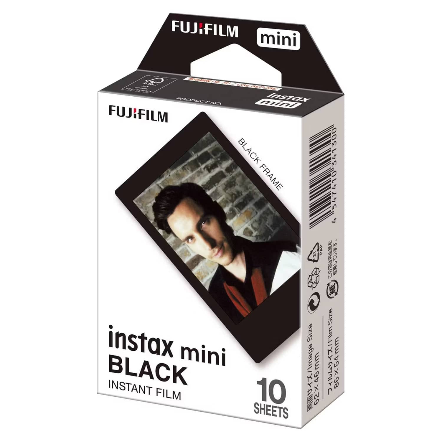 Fujifilm instax mini Instant Film, 10 Pack, Black Border