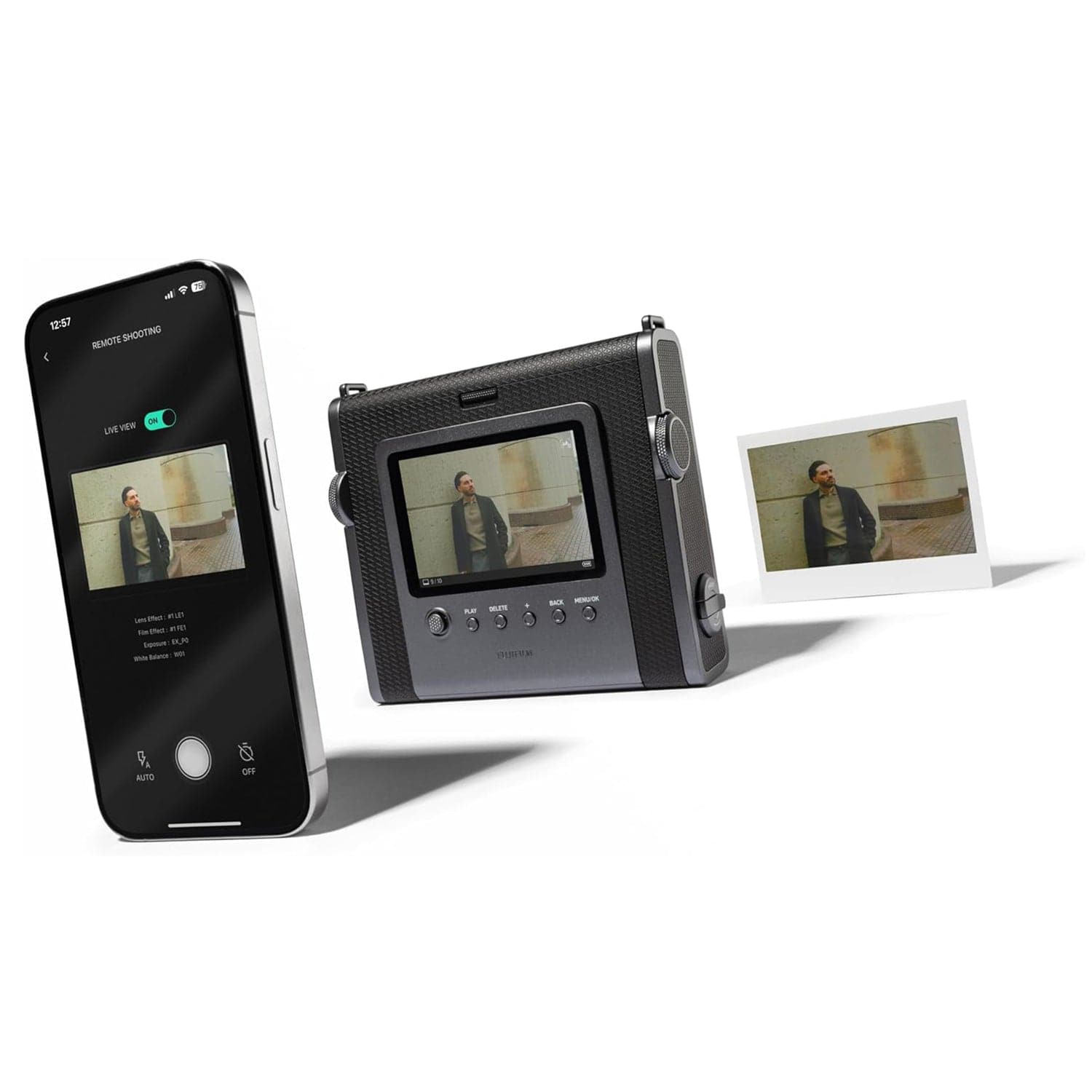 Fujifilm instax WIDE Evo Hybrid Instant Film Camera with Effects and Smartphone Printer
