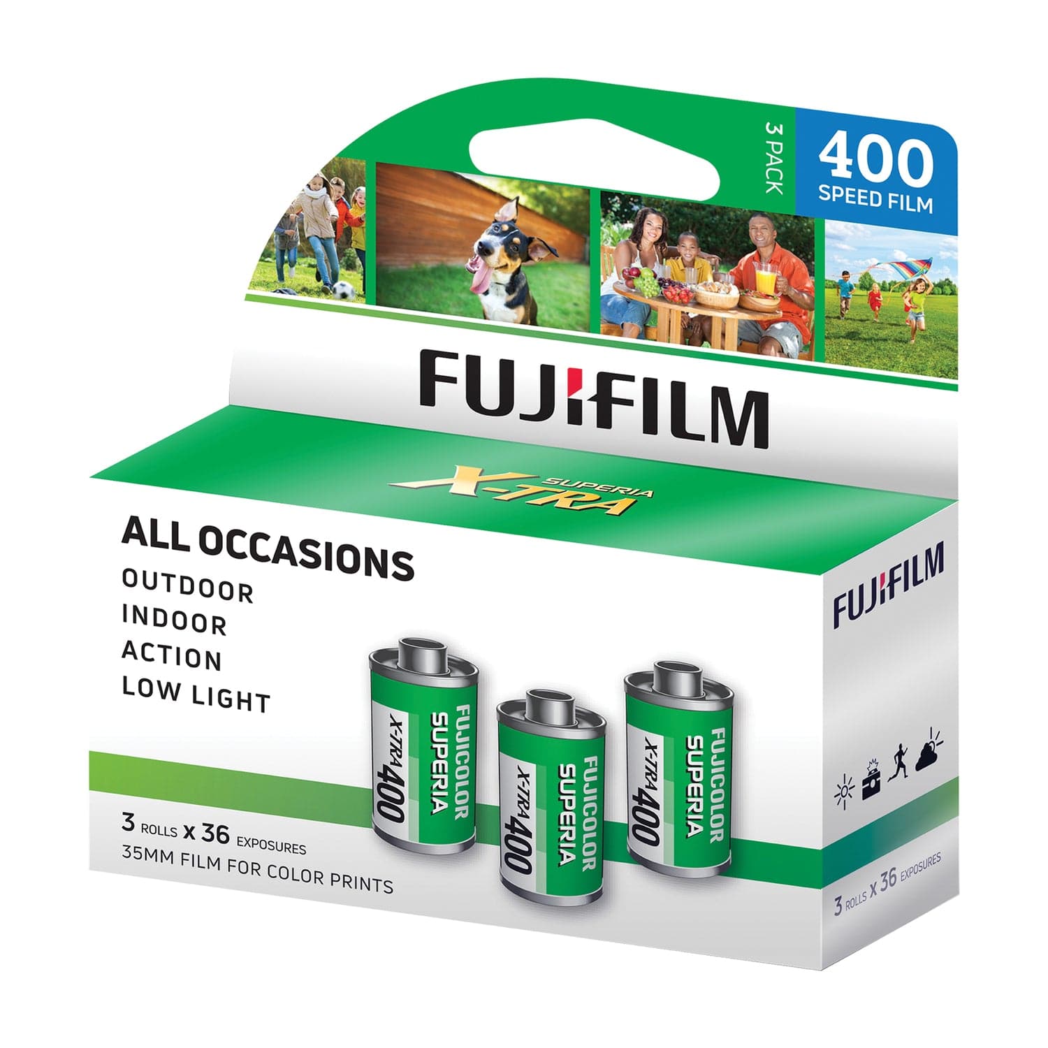 Fujifilm ISO 400 36-Exposure Color Negative Film, 3 Pack