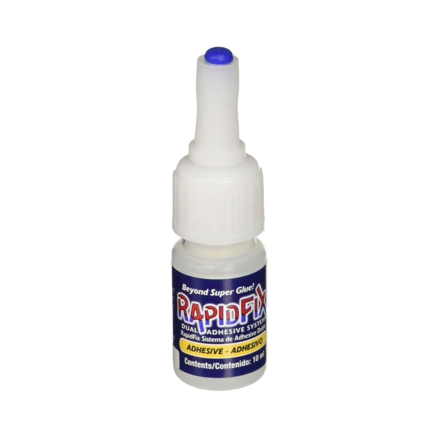 RapidFix Instant Dual-Adhesive Repair System for Plastics, Metal, and Rubber, Squeeze Bottles, 10 mL
